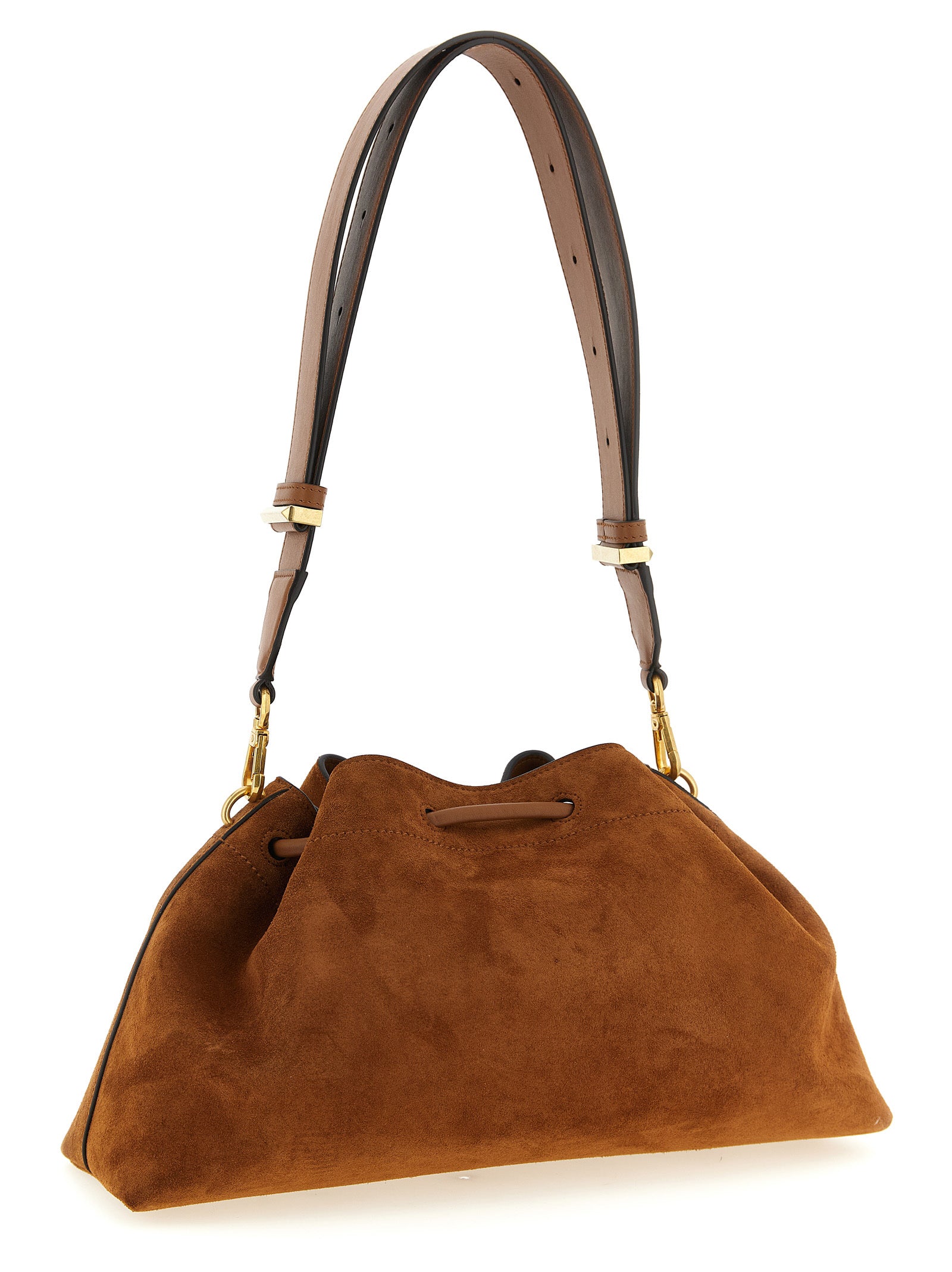 Jimmy Choo Gold Calfskin Shoulder Bag | Artisanal Luxury
