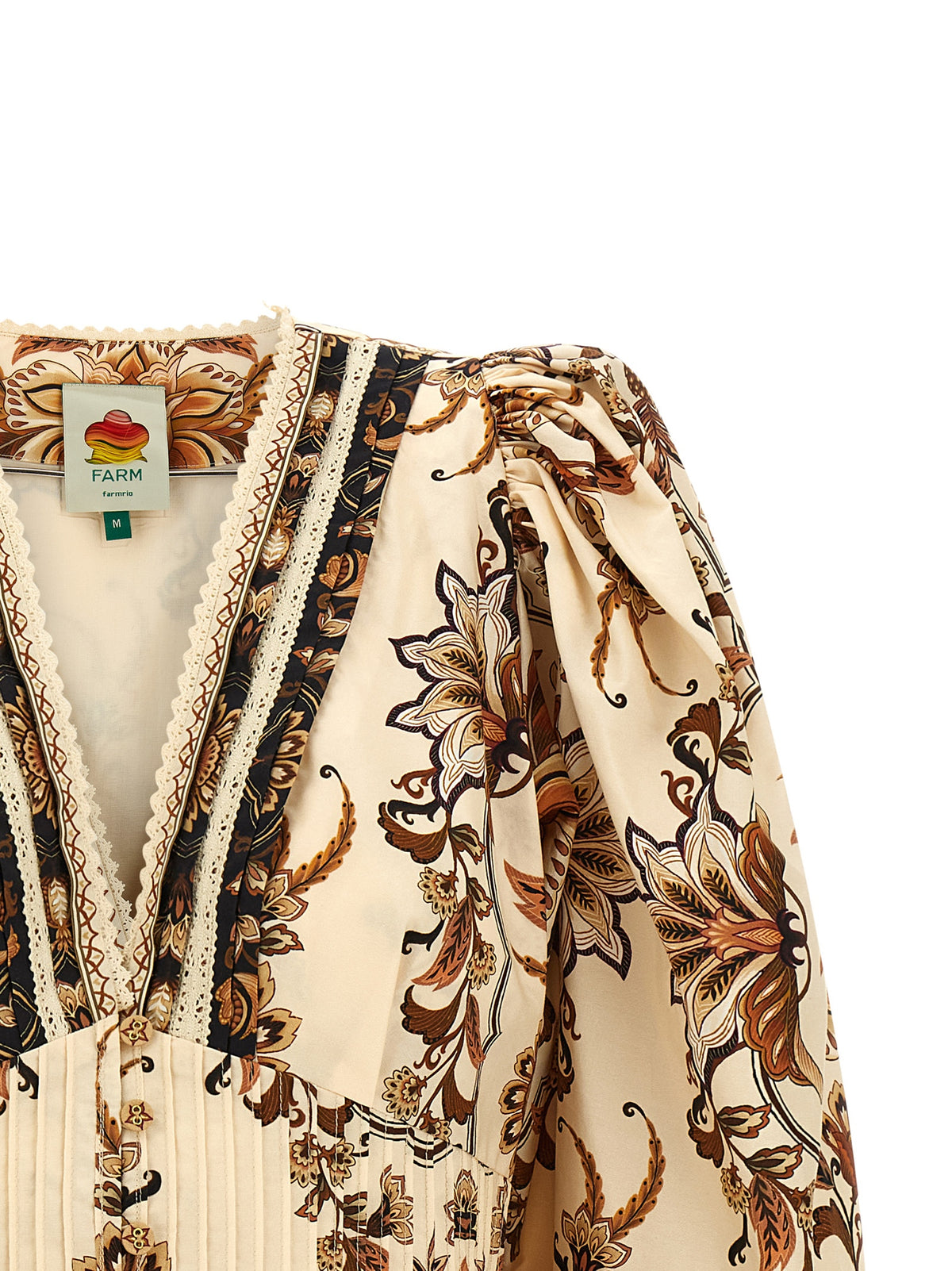 FARM RIO Majestic Garden Sand Blouse in Luxurious Cotton