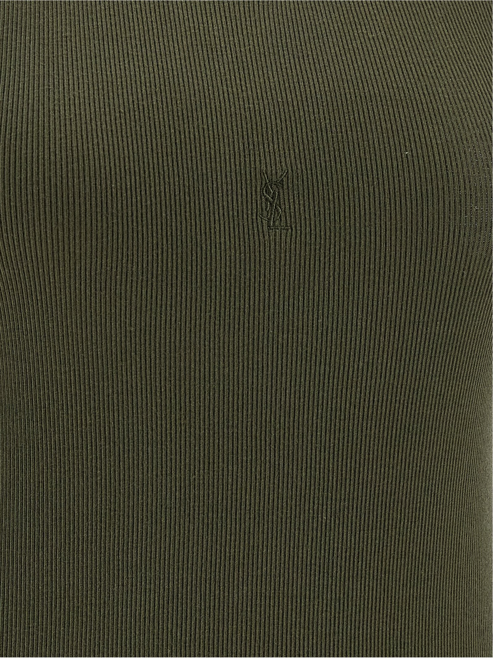Saint Laurent Bicolor Cotton Tank Tops