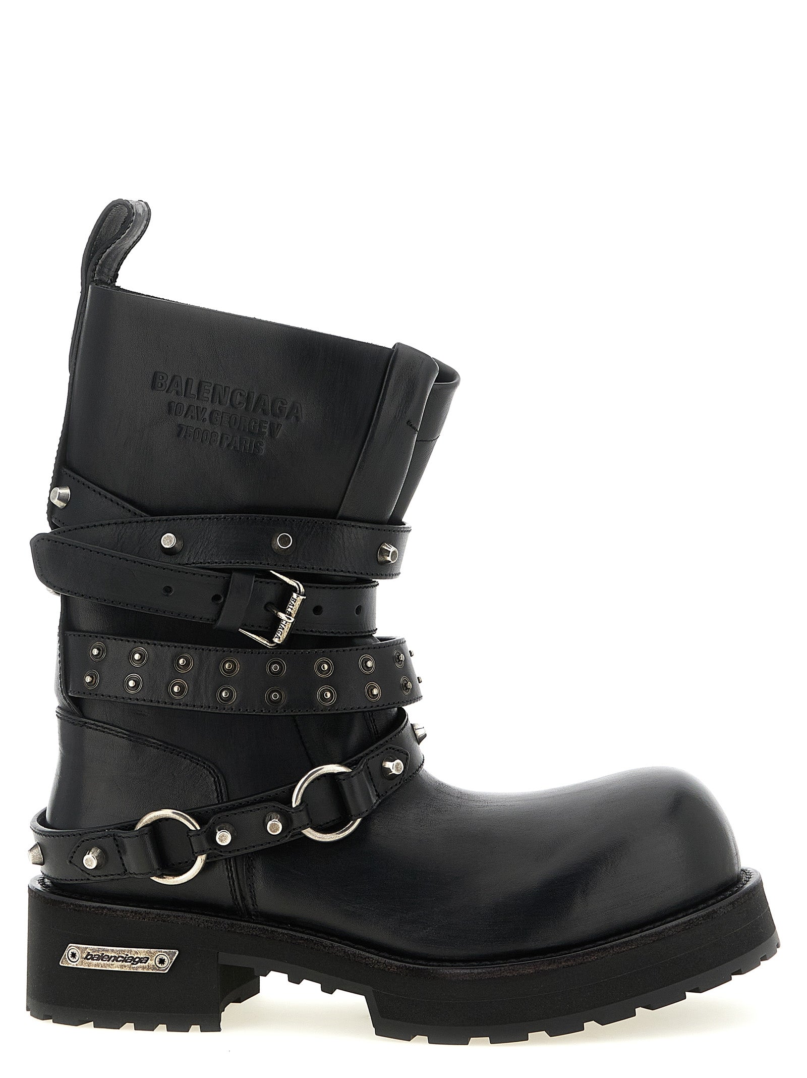 Balenciaga Black Calfskin Ankle Boots