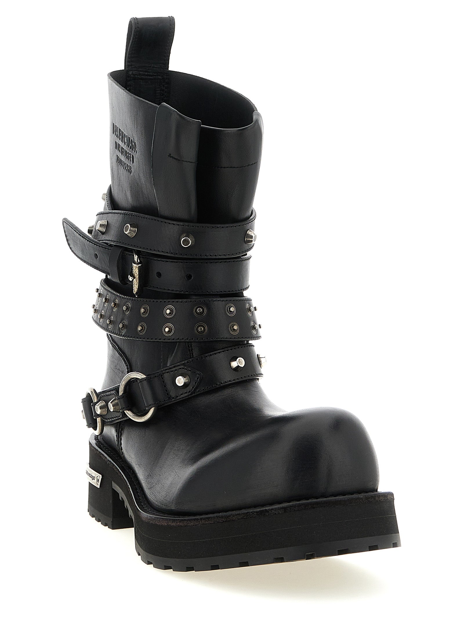 Balenciaga Black Calfskin Ankle Boots