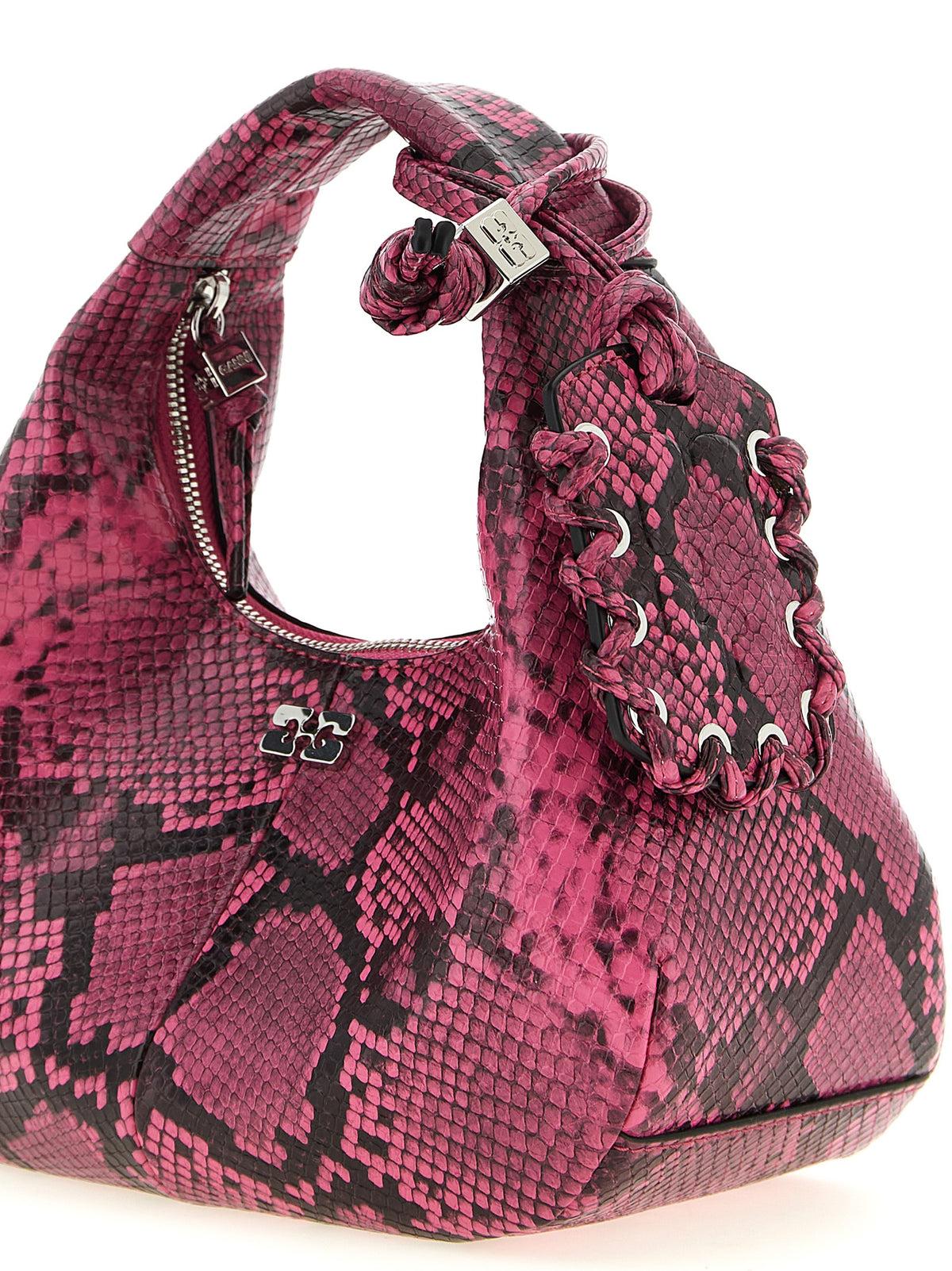 Ganni Fuchsia Mini Hobo Handbag - Elevate Your Luxury Style