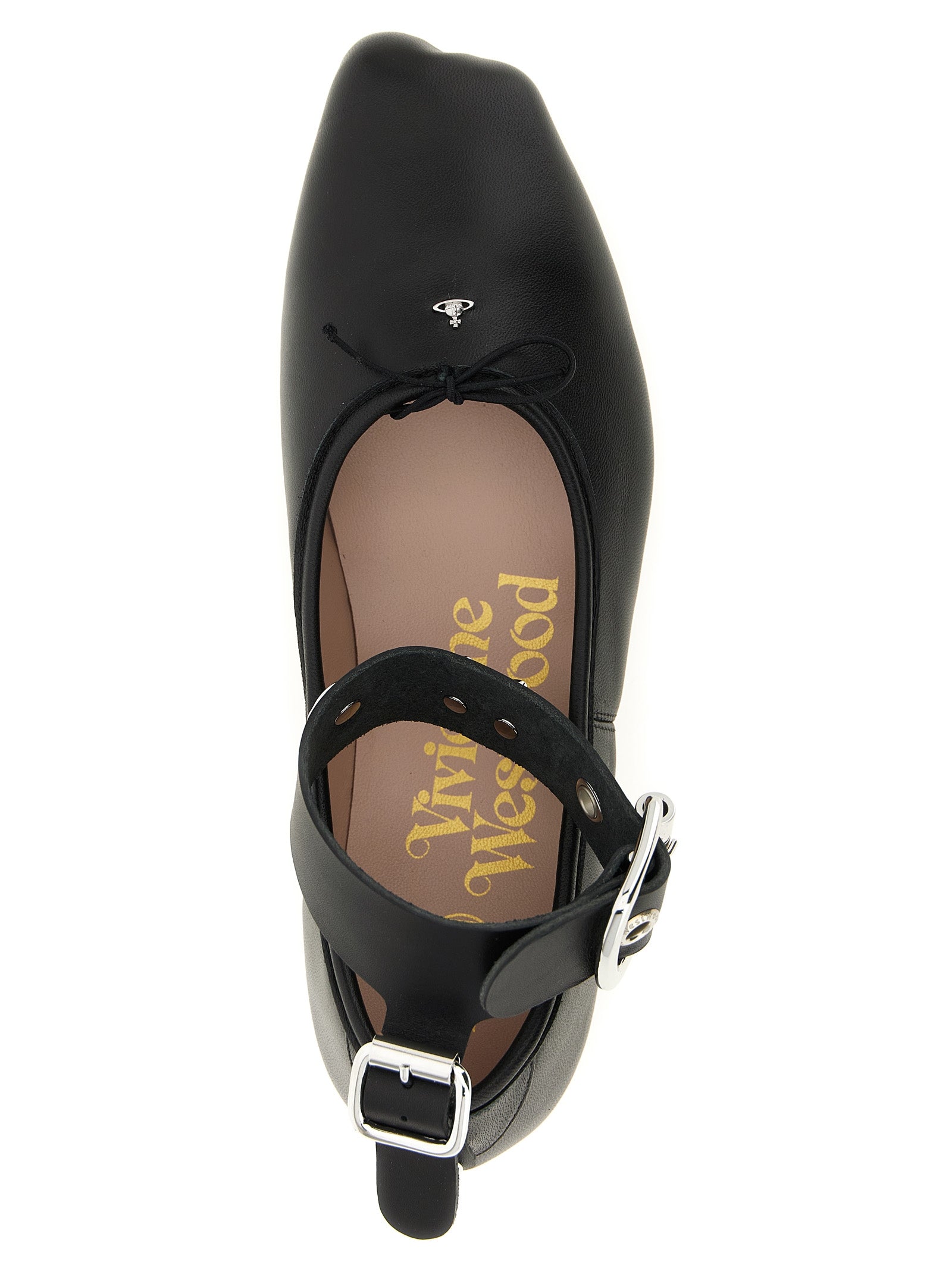 Vivienne Westwood Black Lamb Leather Ballet Flats
