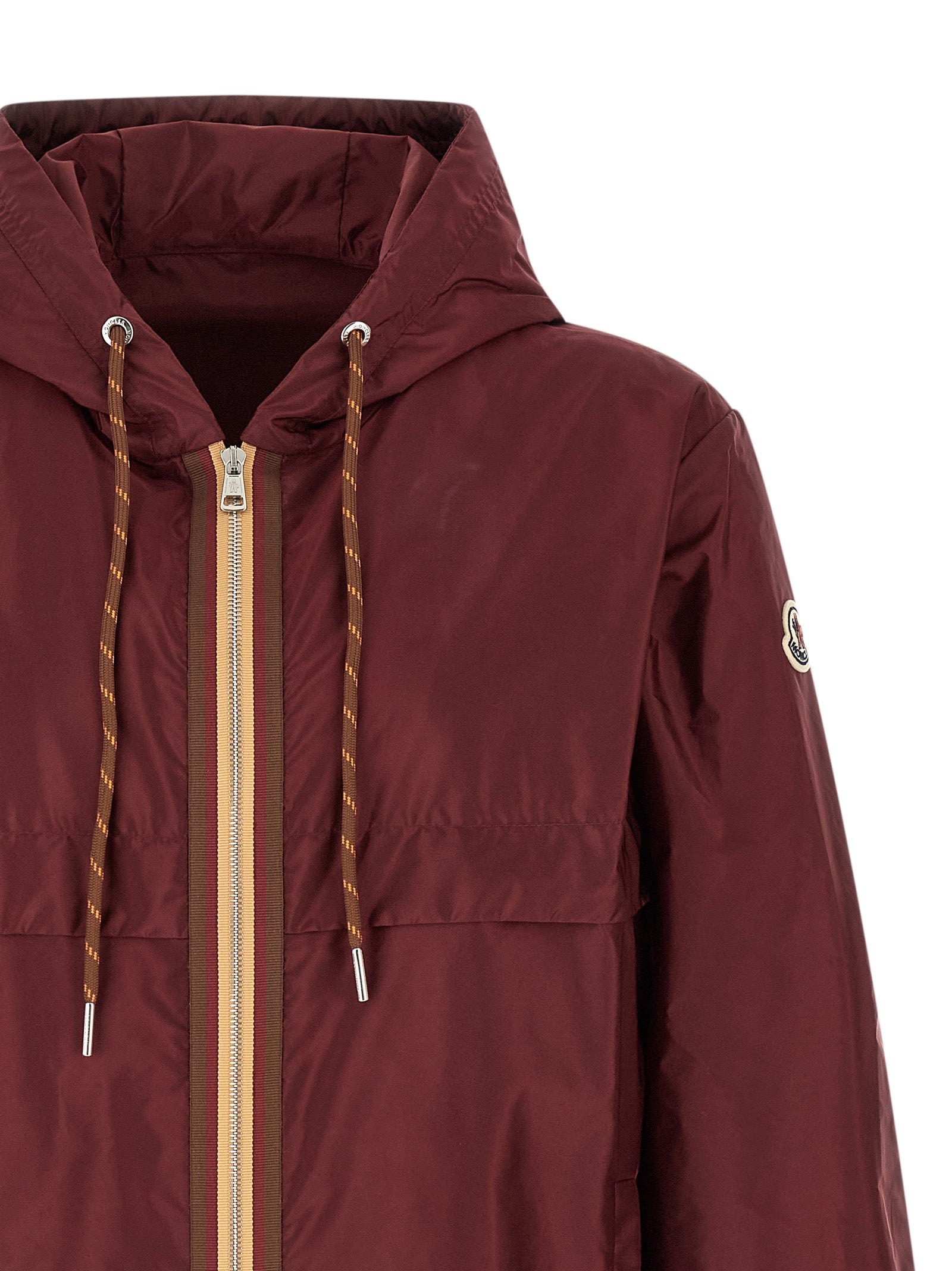 Moncler Bordeaux Polyamide Shell Jacket