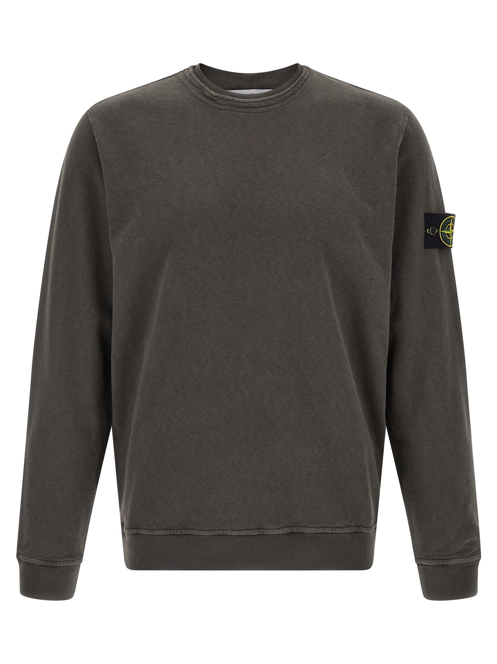 Stone Island Gray Cotton Sweatshirt