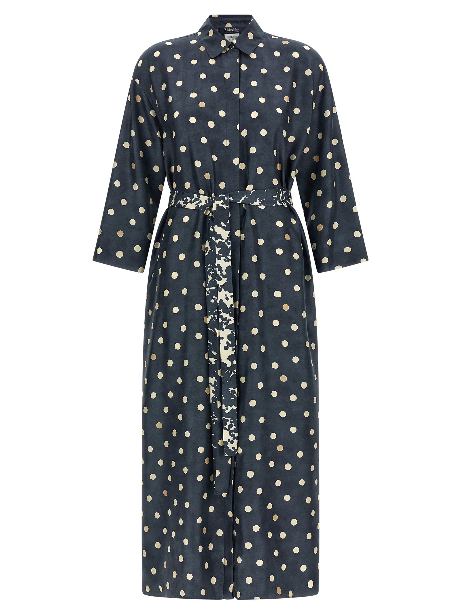 'S Max Mara Blue Silk Midi Dress
