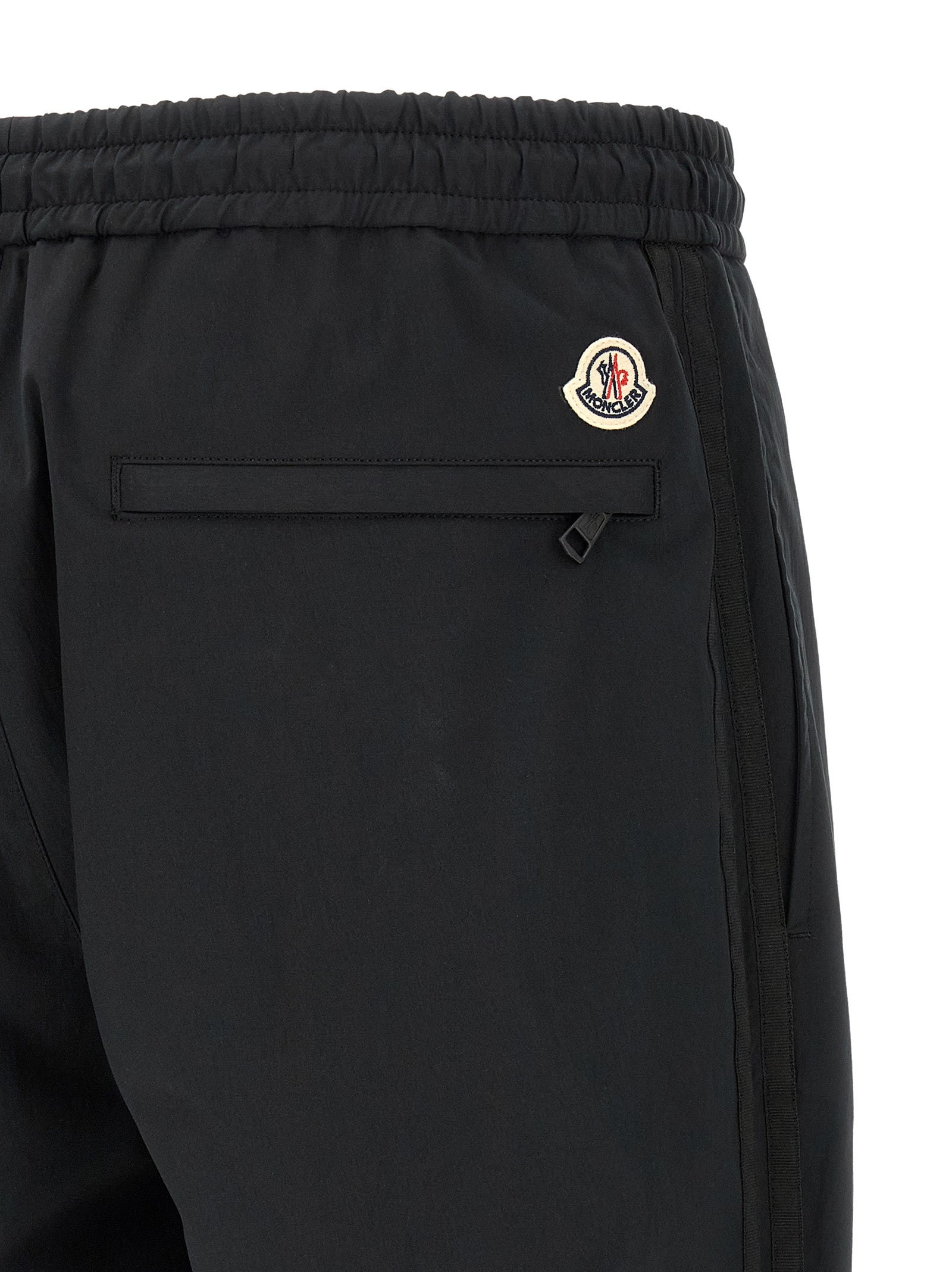 Moncler Black Polyester Joggers (Workout Pants)