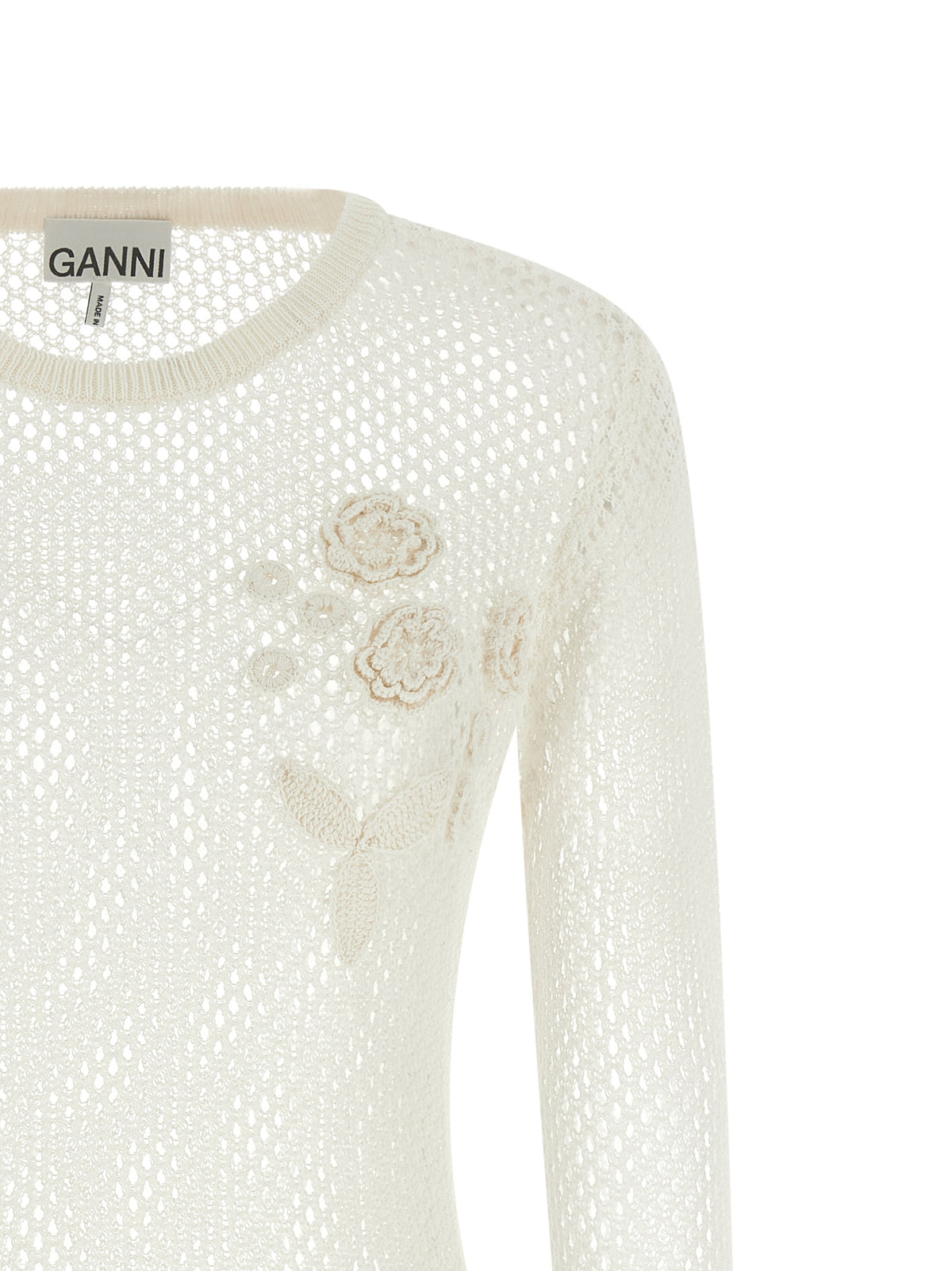 Ganni Organic Cotton Cardigan - Timeless Elegance in White