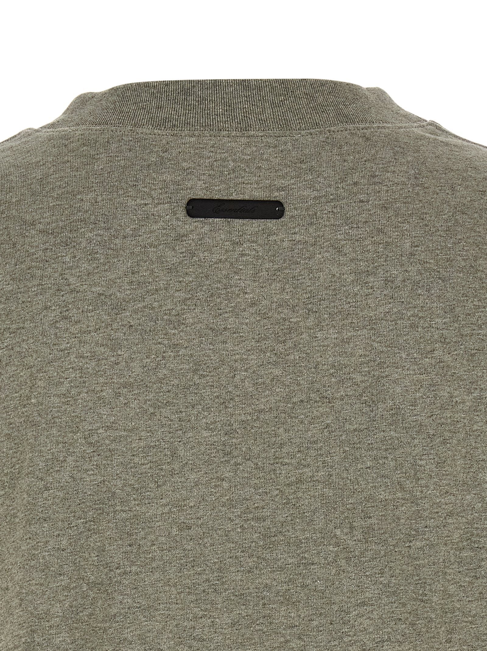 FEAR OF GOD ESSENTIAL Gray Cotton T-Shirt