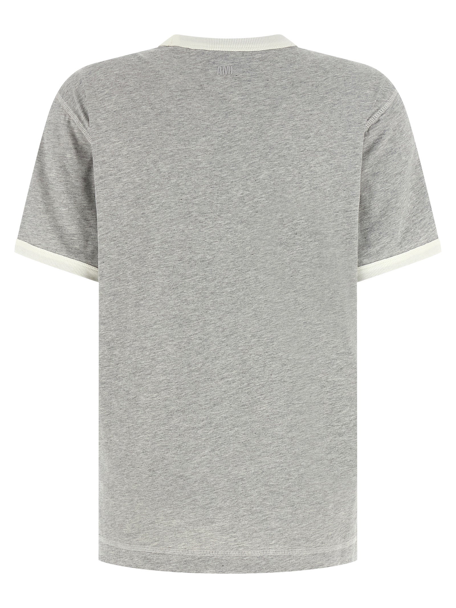 Ami Paris Gray Cotton T-Shirt