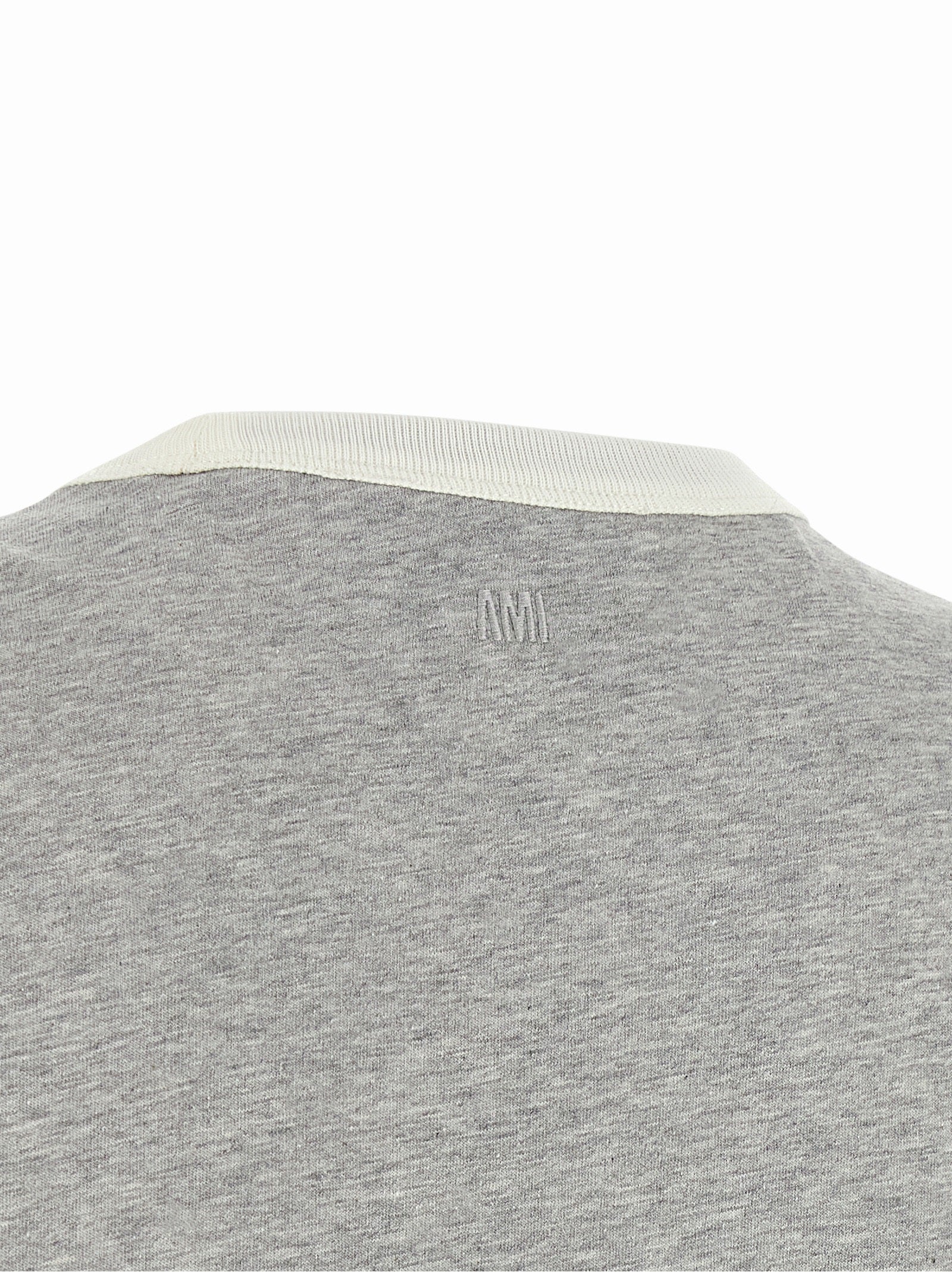Ami Paris Gray Cotton T-Shirt