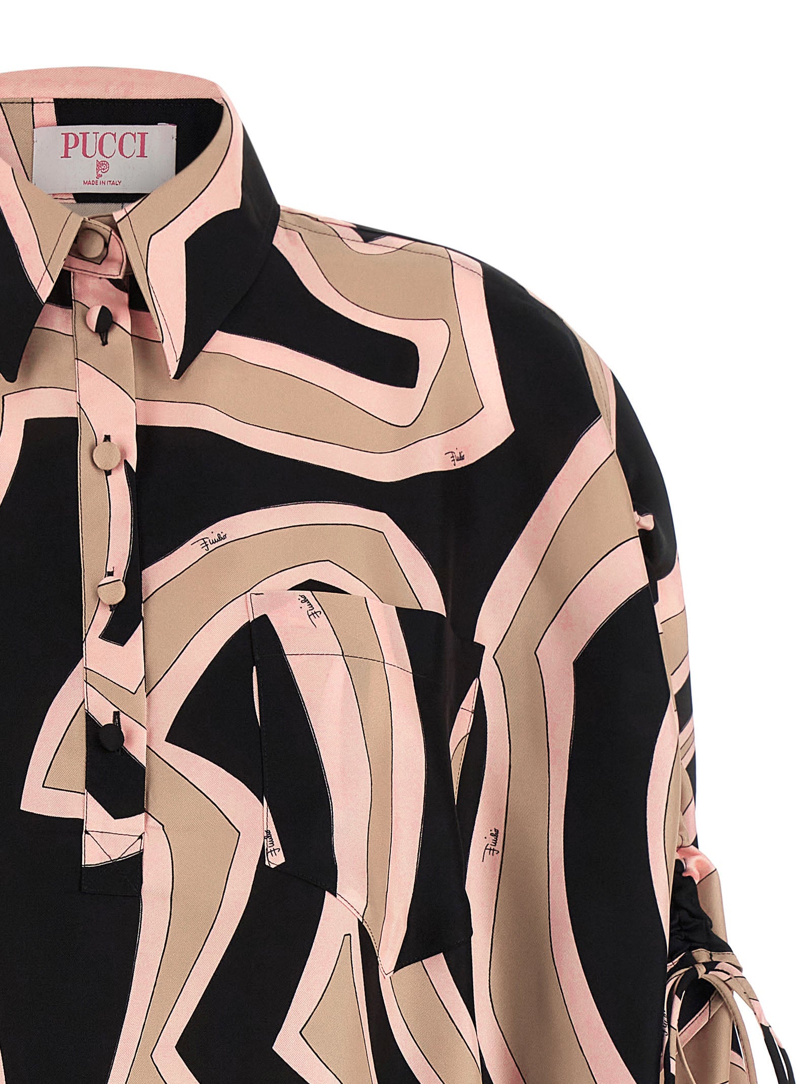 Indulge in the elegance of the Emilio Pucci Multicolor Silk Short Dress, a masterpiece of luxurious silk and bold design, perfect for the discerning fashion connoisseur.