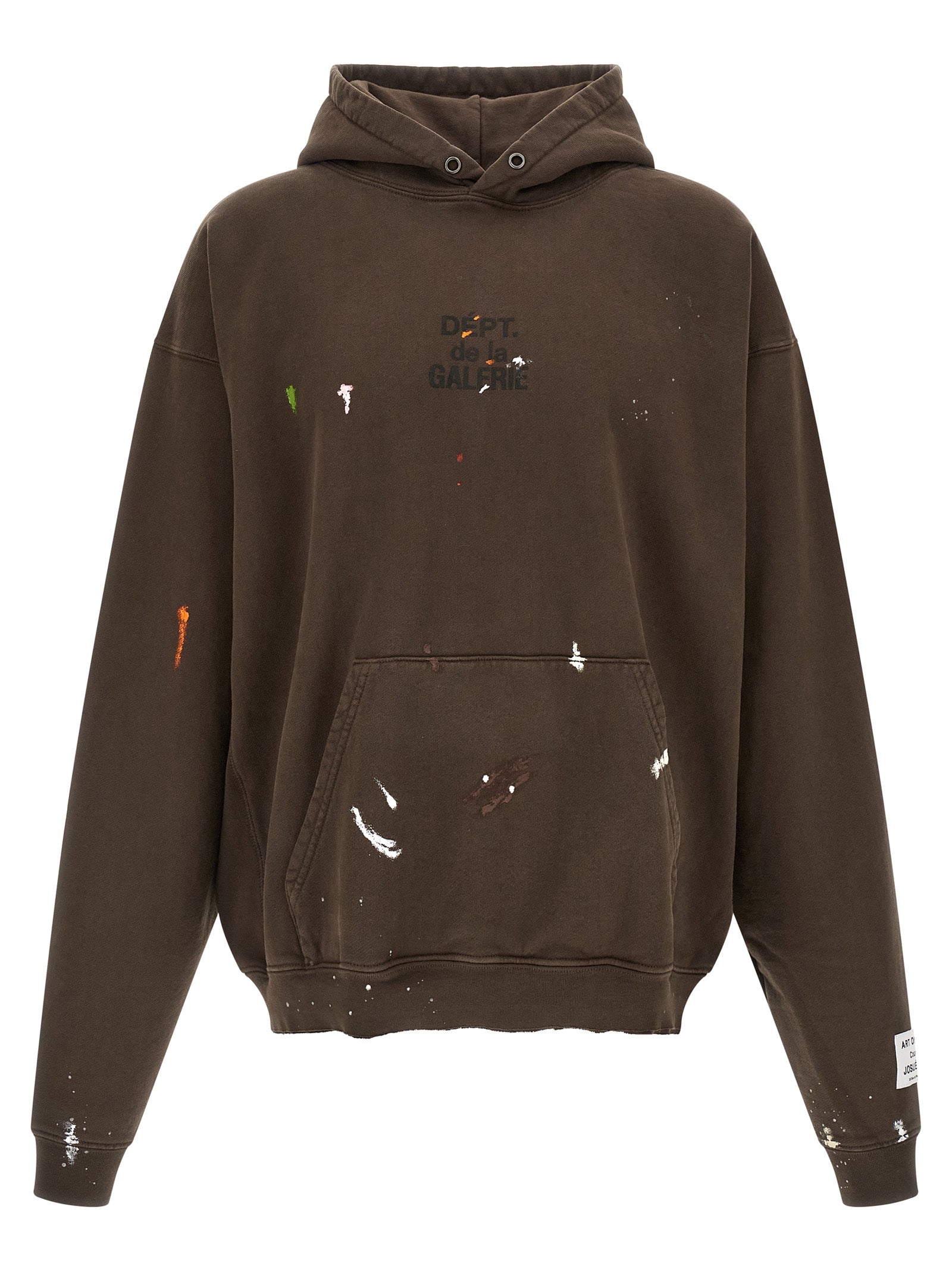 Elevate your style with the GALLERY DEPT. Brown Cotton Sweatshirt, a luxurious blend of comfort and artistry, perfect for the discerning fashion connoisseur.