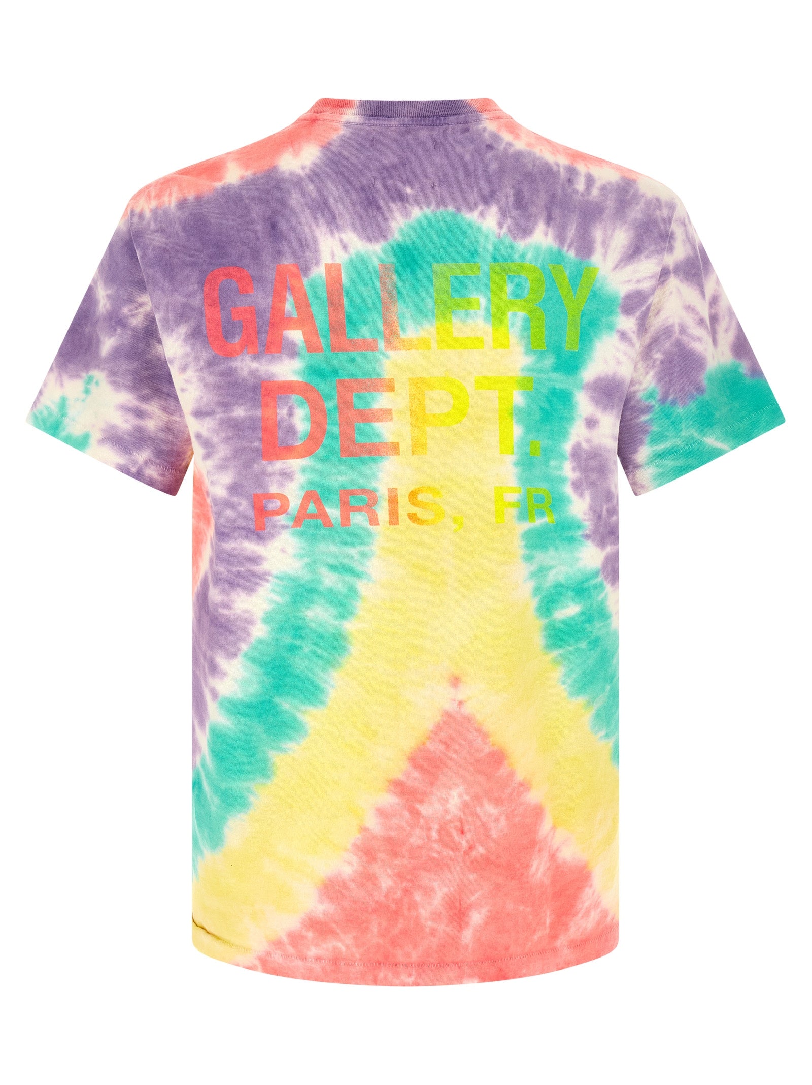 Elevate your style with GALLERY DEPT.'s Peace Tie Dye T-Shirt, a luxurious cotton masterpiece that embodies vibrant artistry and exclusive sophistication.