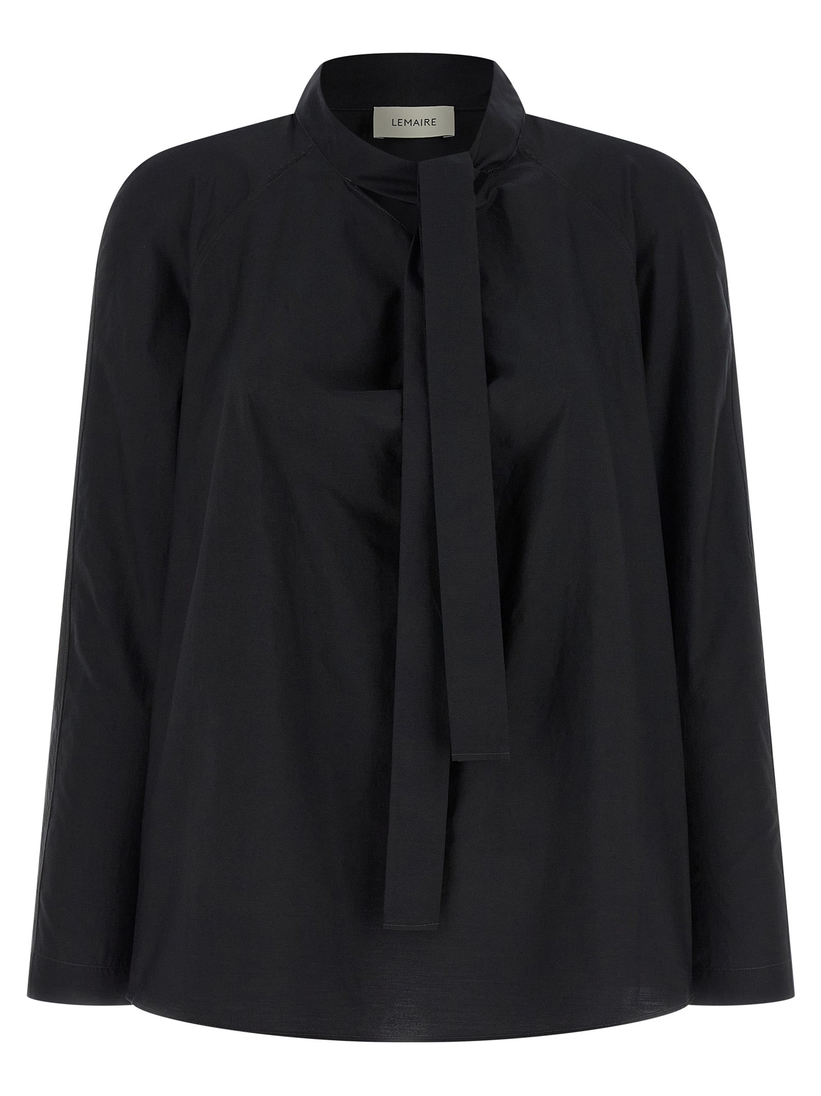 Elevate your wardrobe with the Lemaire Ascot Blouse, a sophisticated blend of cotton and silk, embodying timeless elegance and exquisite craftsmanship for the discerning individual.