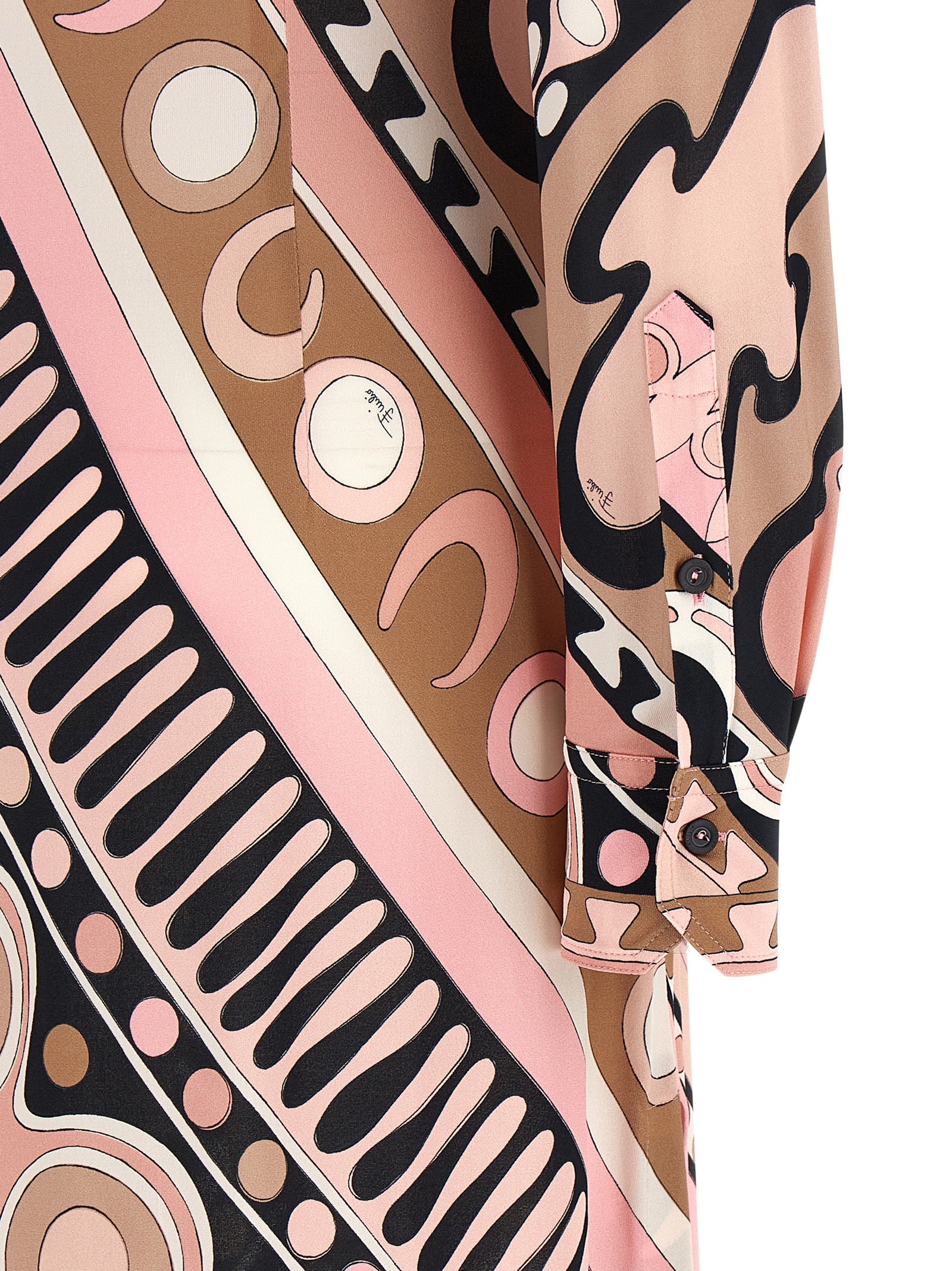 Indulge in the Emilio Pucci Multicolor Viscose Long Dress, a masterpiece of Italian elegance featuring the iconic 'Soleil' print, crafted for the discerning fashionista.