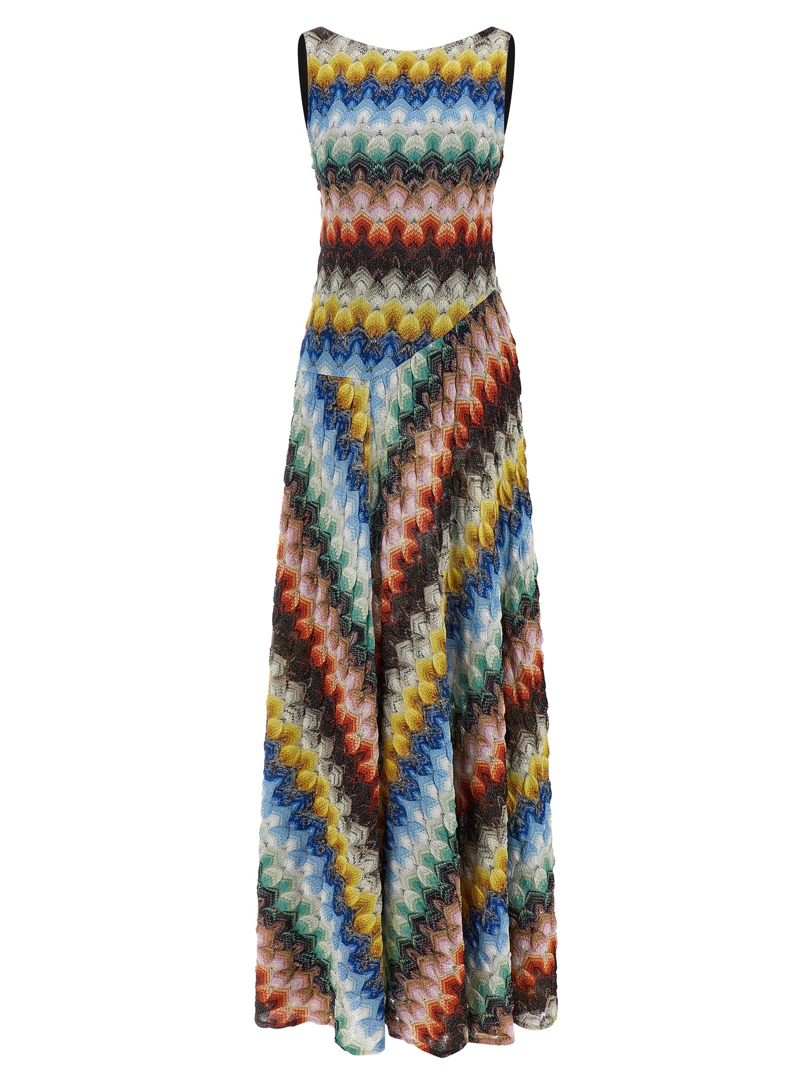 Discover the Missoni Multicolor Viscose Long Dress, a masterpiece of exquisite craftsmanship and sensual elegance, perfect for those who embody sophistication and allure.