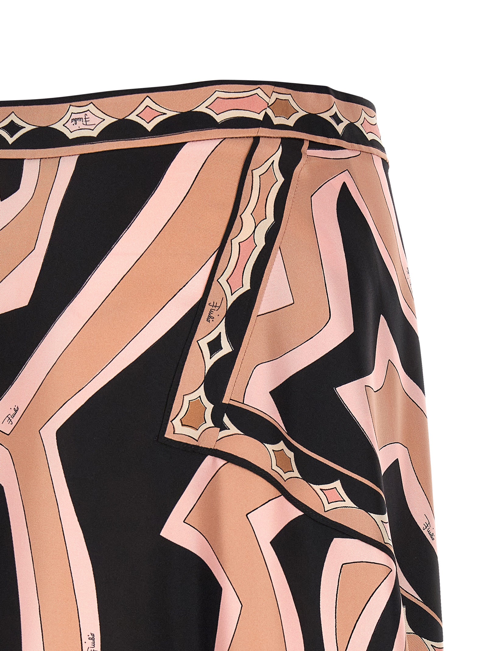 Emilio Pucci Multicolor Silk Long Skirt
