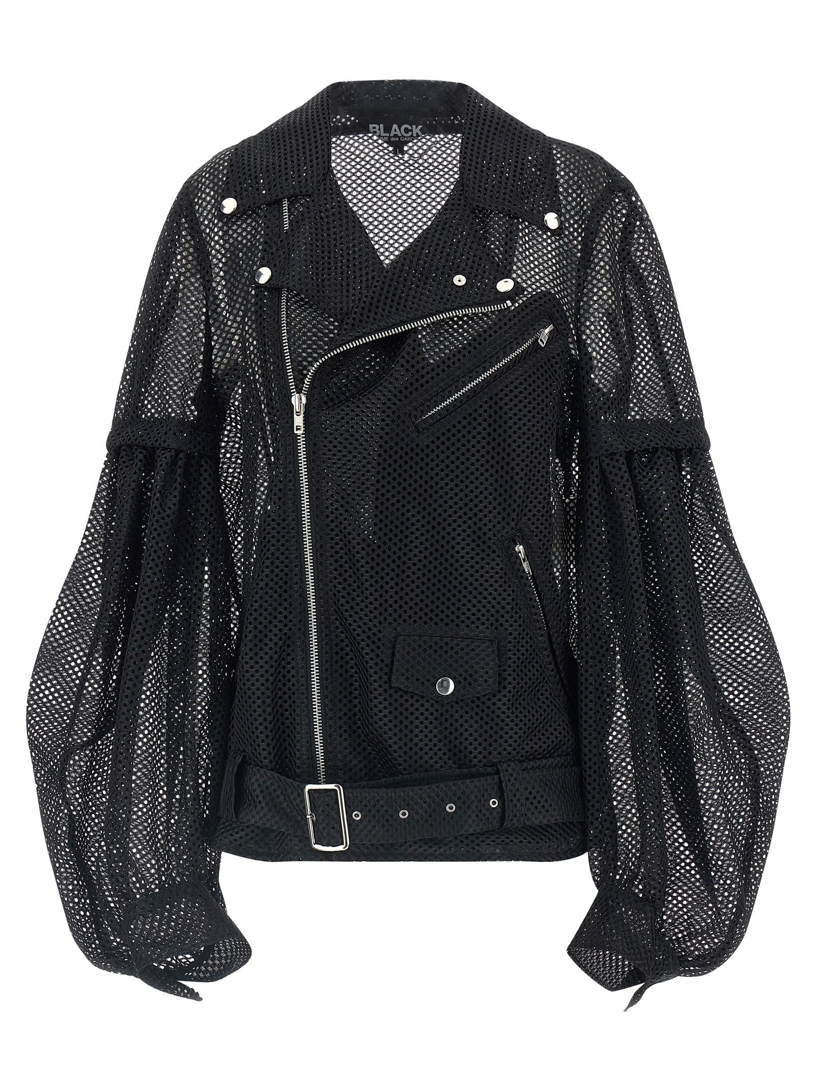 Comme Des Garçons Black Polyester Biker Jacket