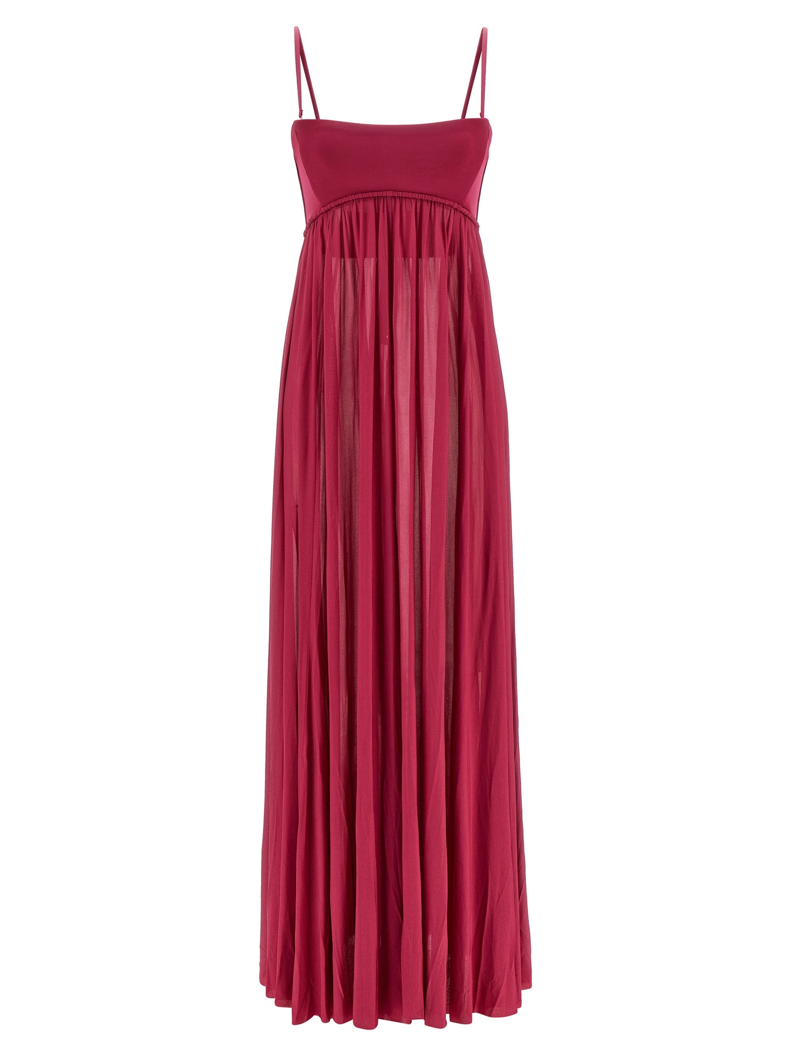 Elevate your elegance with the Zimmermann Fuchsia Viscose Long Dress from the Kindred Spirit collection, a stunning blend of luxurious design and captivating allure.