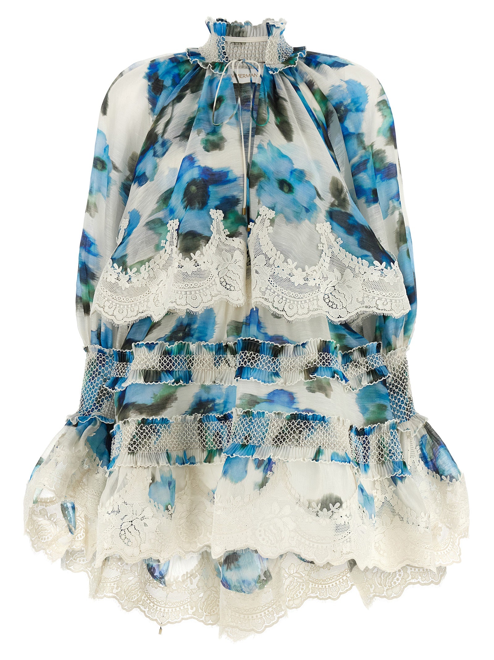 Indulge in ZIMMERMANN's Alchemy dress from the Kindred Spirit collection, a silk-linen blend masterpiece that embodies elegance and artistry for the discerning fashion connoisseur.