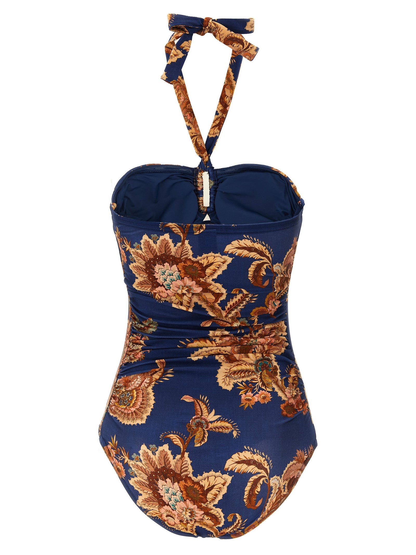 Indulge in the elegance of ZIMMERMANN's Aster Jacobean print one-piece swimsuit, where luxurious design meets exquisite craftsmanship for an unforgettable beach experience.
