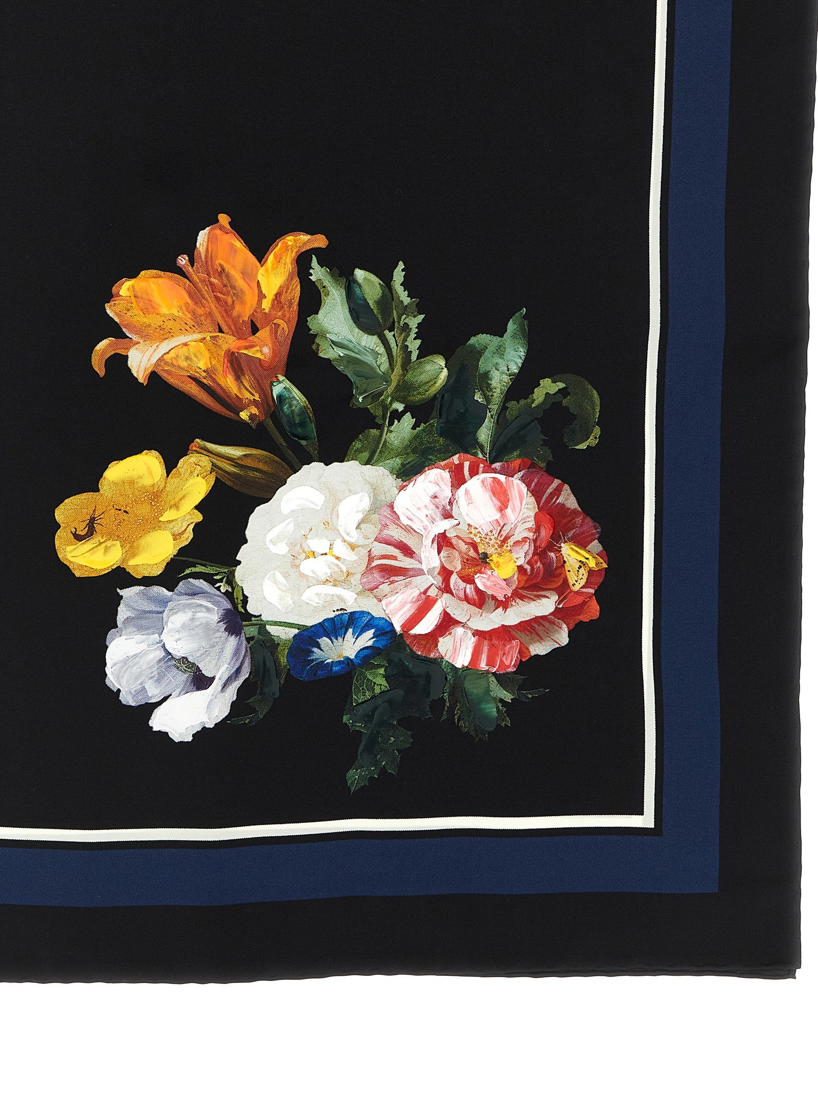 Maison Margiela Black Silk Scarf