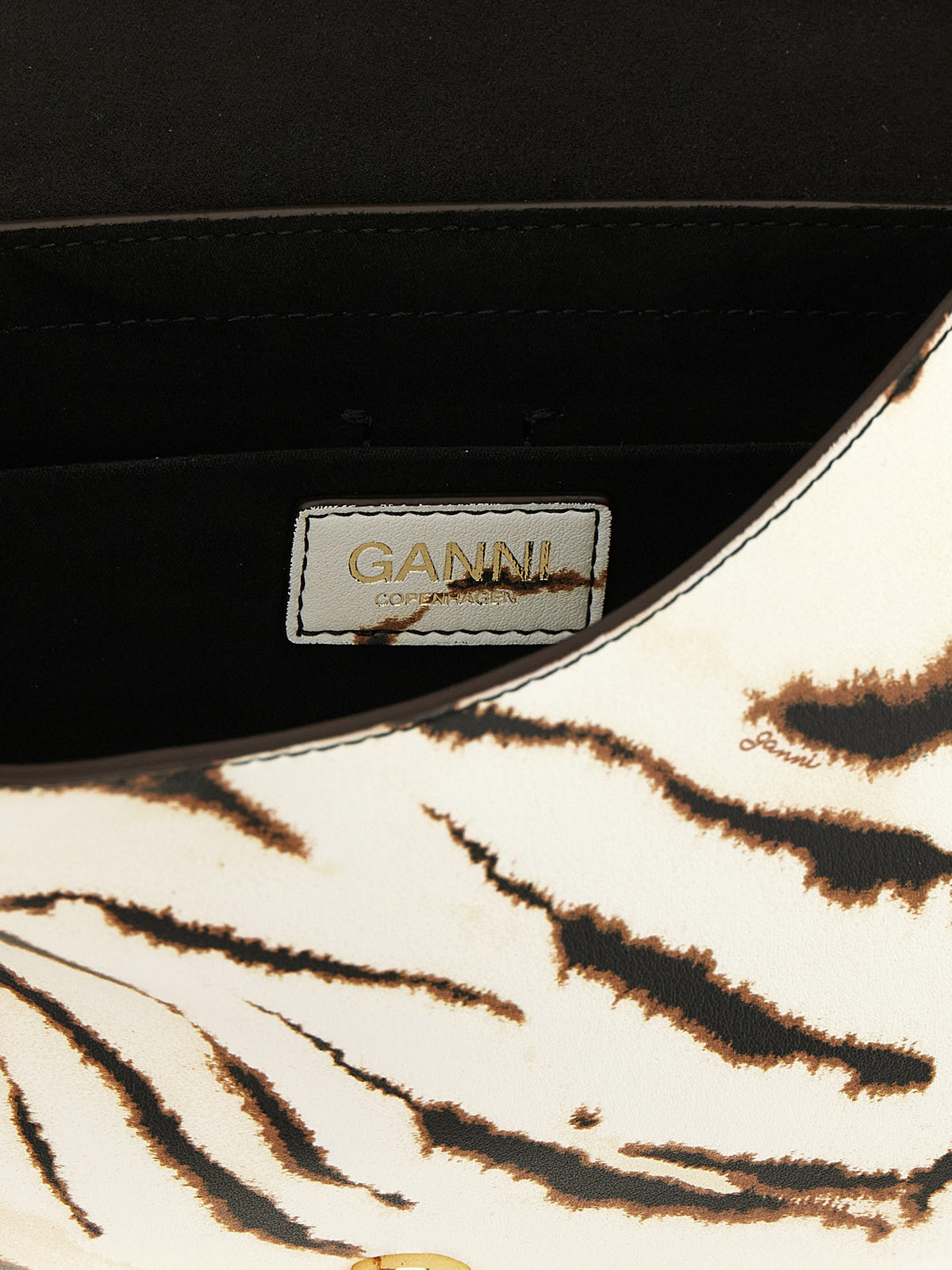 Ganni B-Kat Zebra Print Shoulder Bag - Effortless Luxe Style
