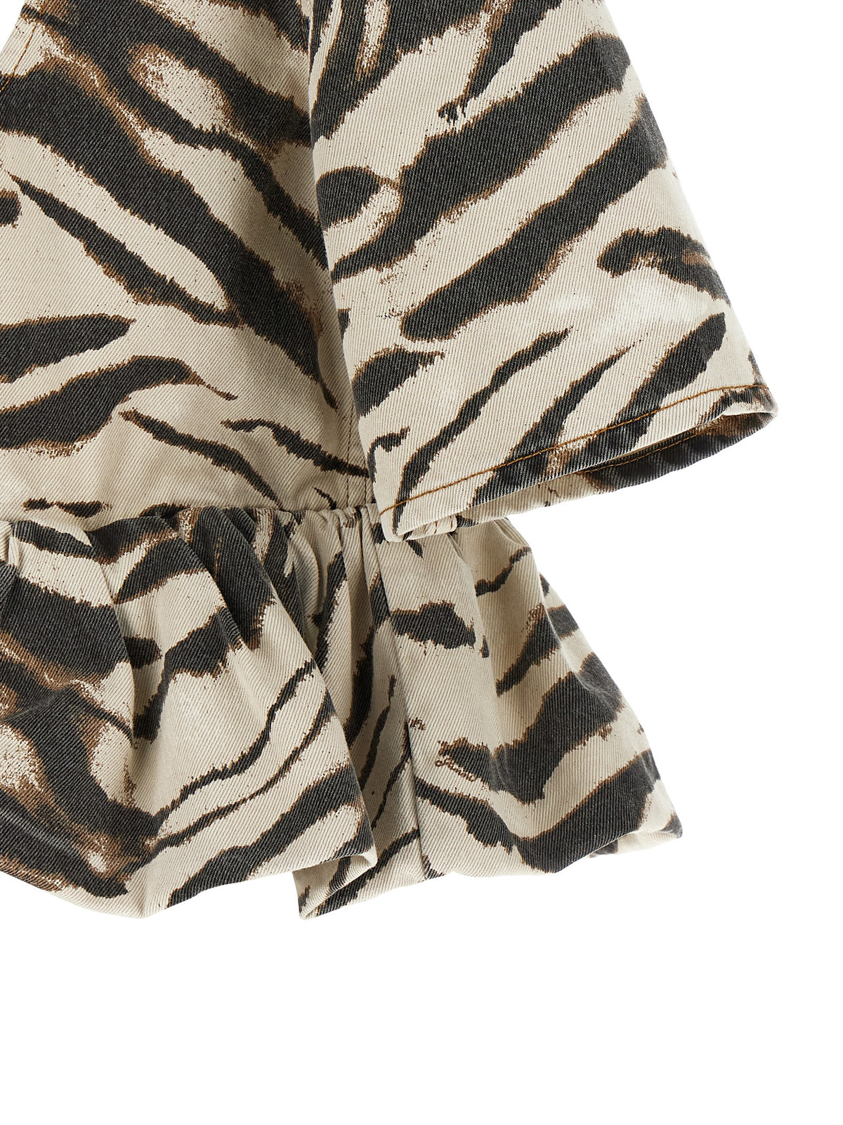 Ganni Multicolor Organic Cotton Shirt - Luxe Zebra Print Elegance