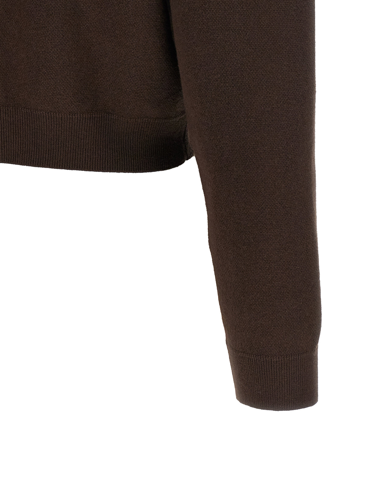 ROTATE BIRGER CHRISTENSEN Brown Organic Cotton Cardigan Elegance