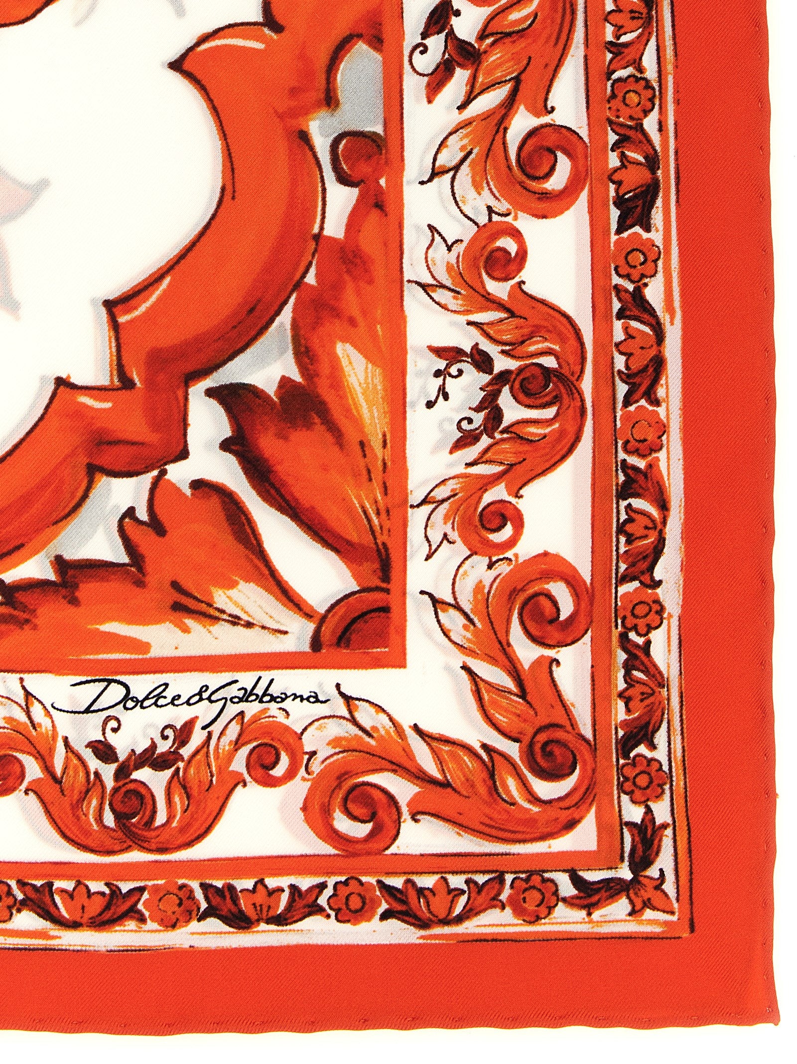Dolce & Gabbana Orange Silk Foulard