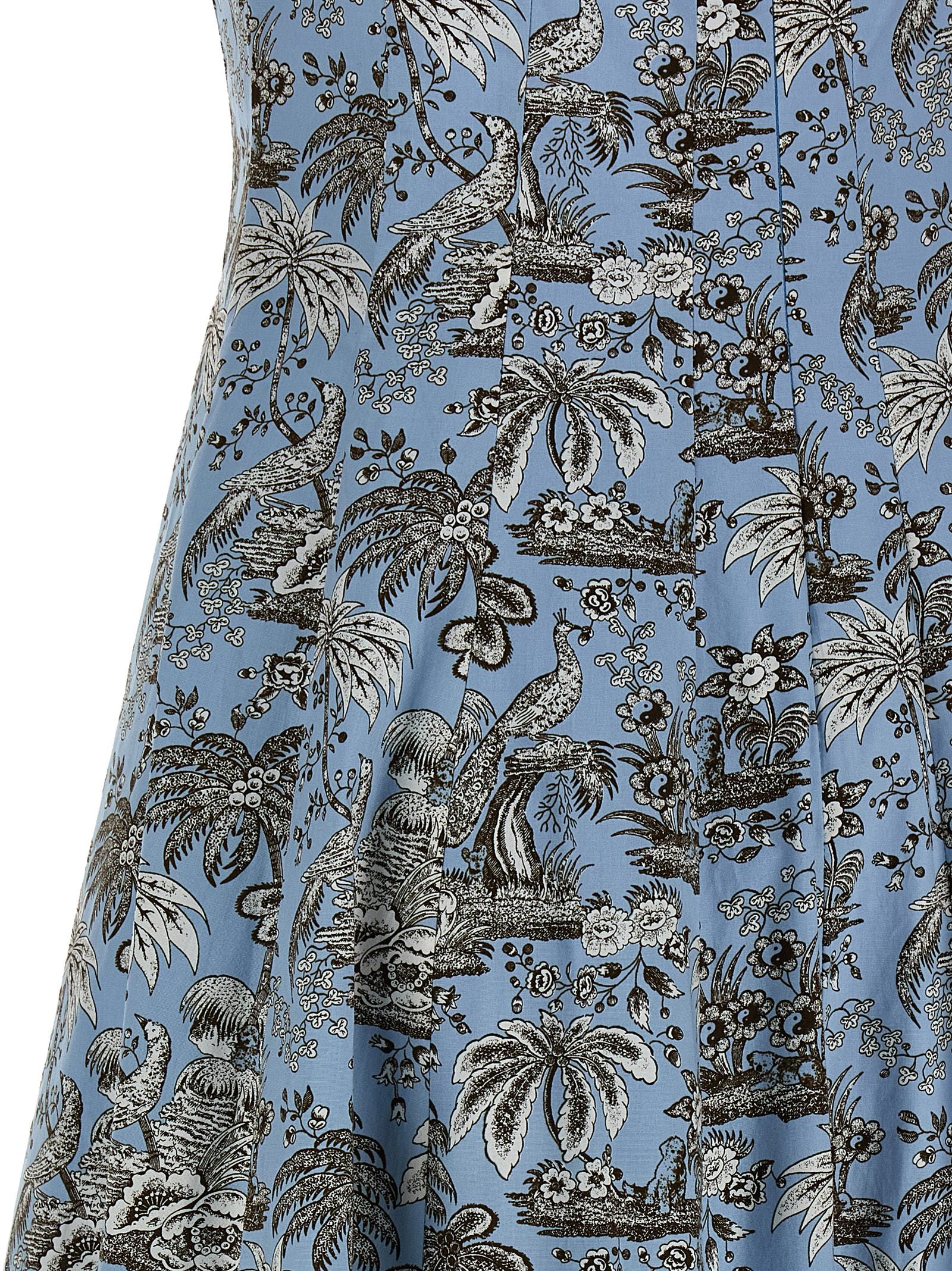 Staud Blue Cotton Midi Dress