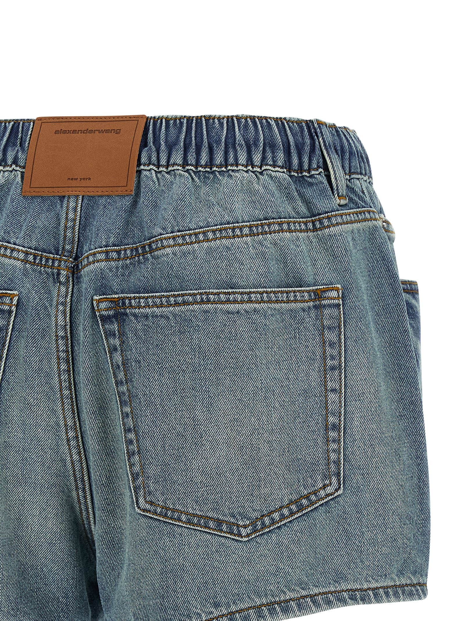 Alexander Wang Blue Cotton Bermuda Shorts