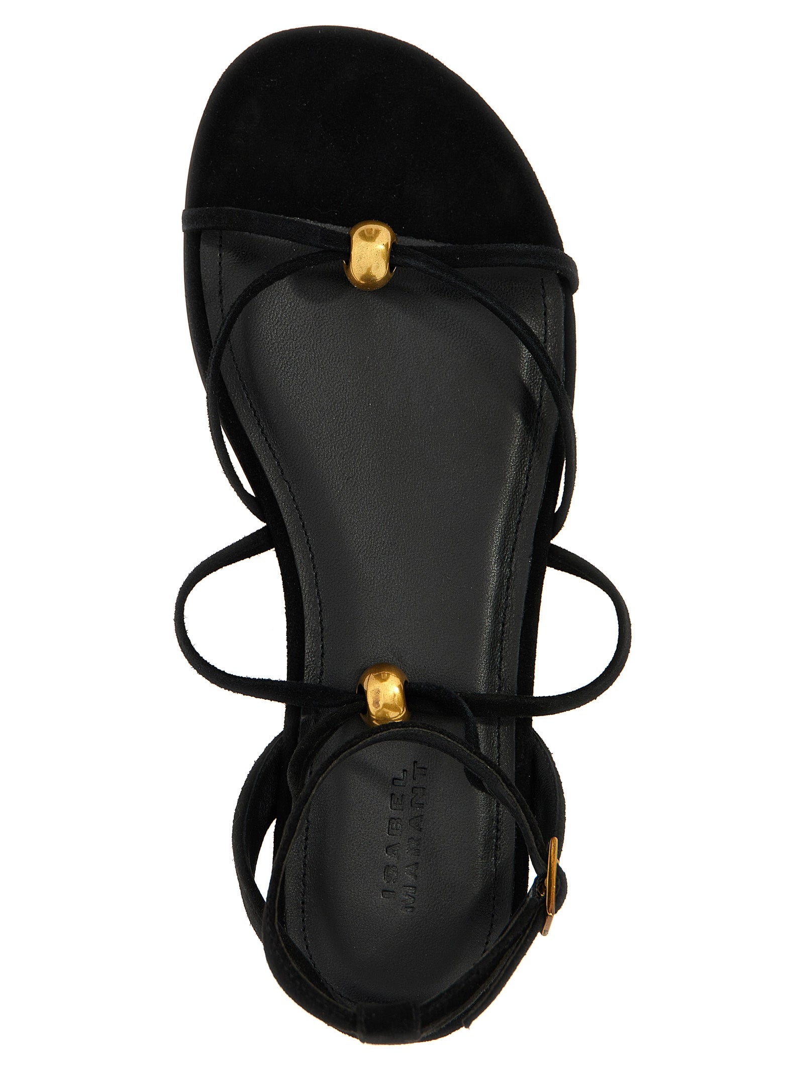 Isabel Marant Black Goatskin Flat Sandals