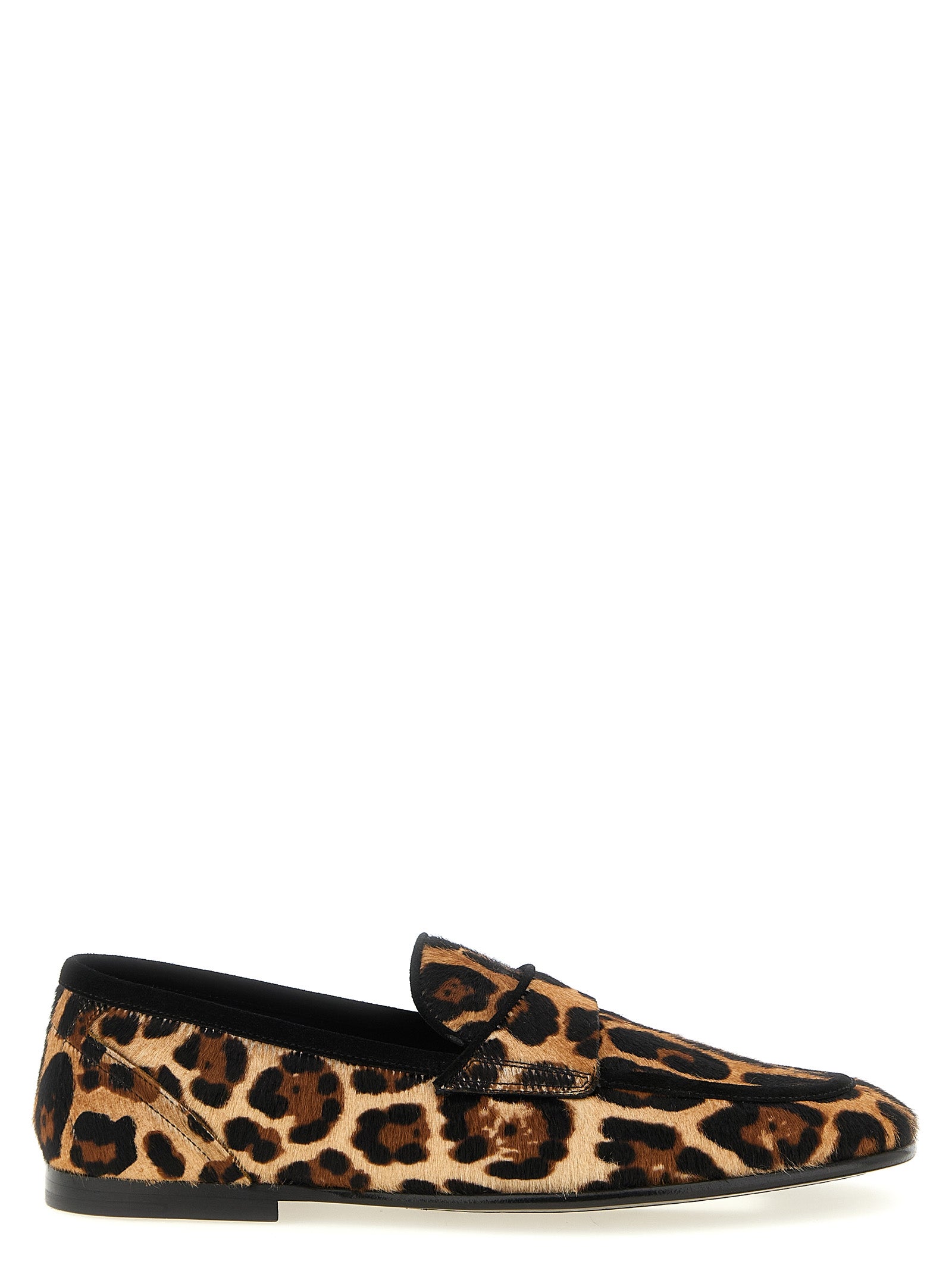Dolce & Gabbana Brown Calfskin Slip-On Loafers