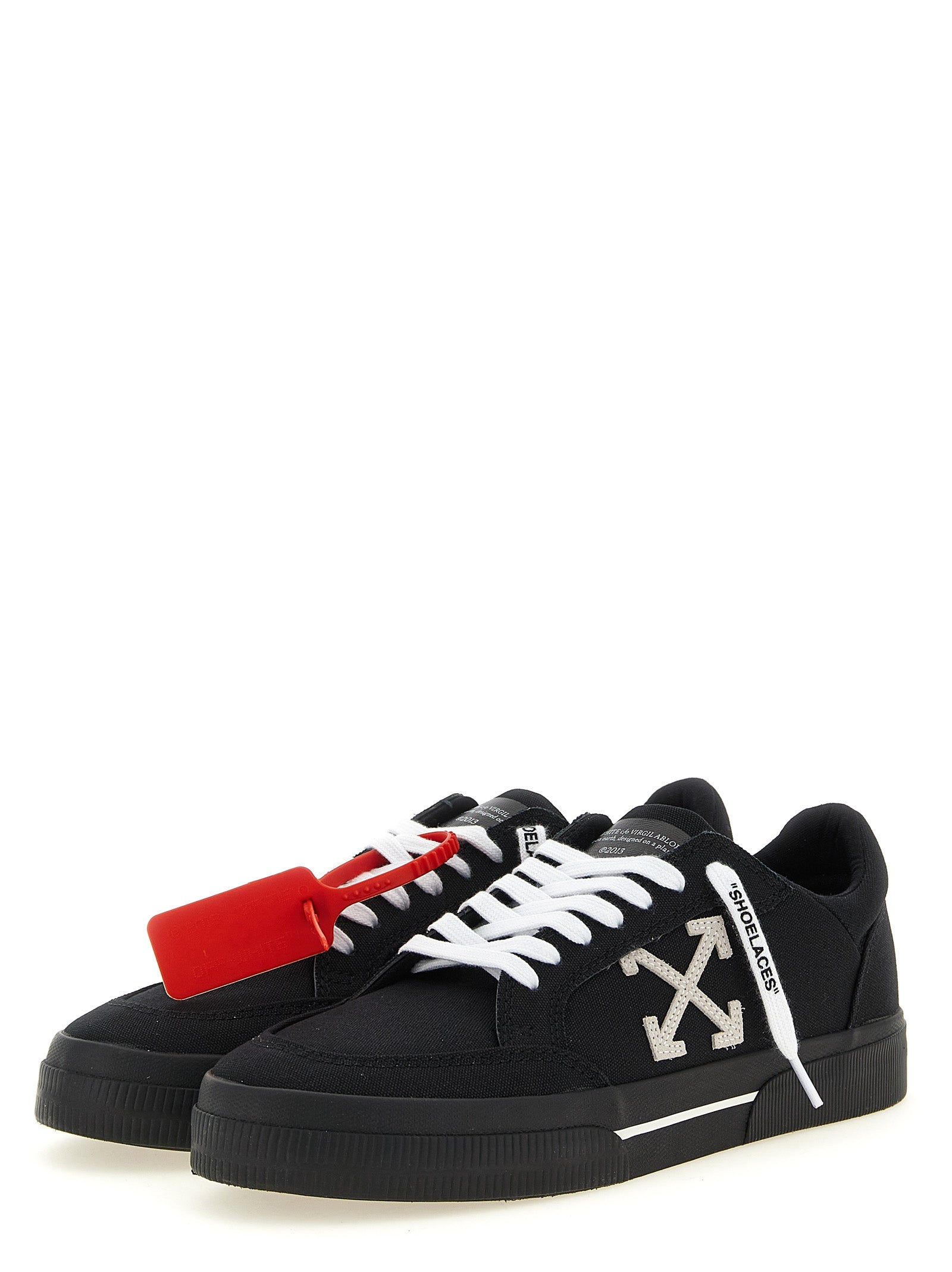 Off-White Bicolor Cotton Low Top Sneakers