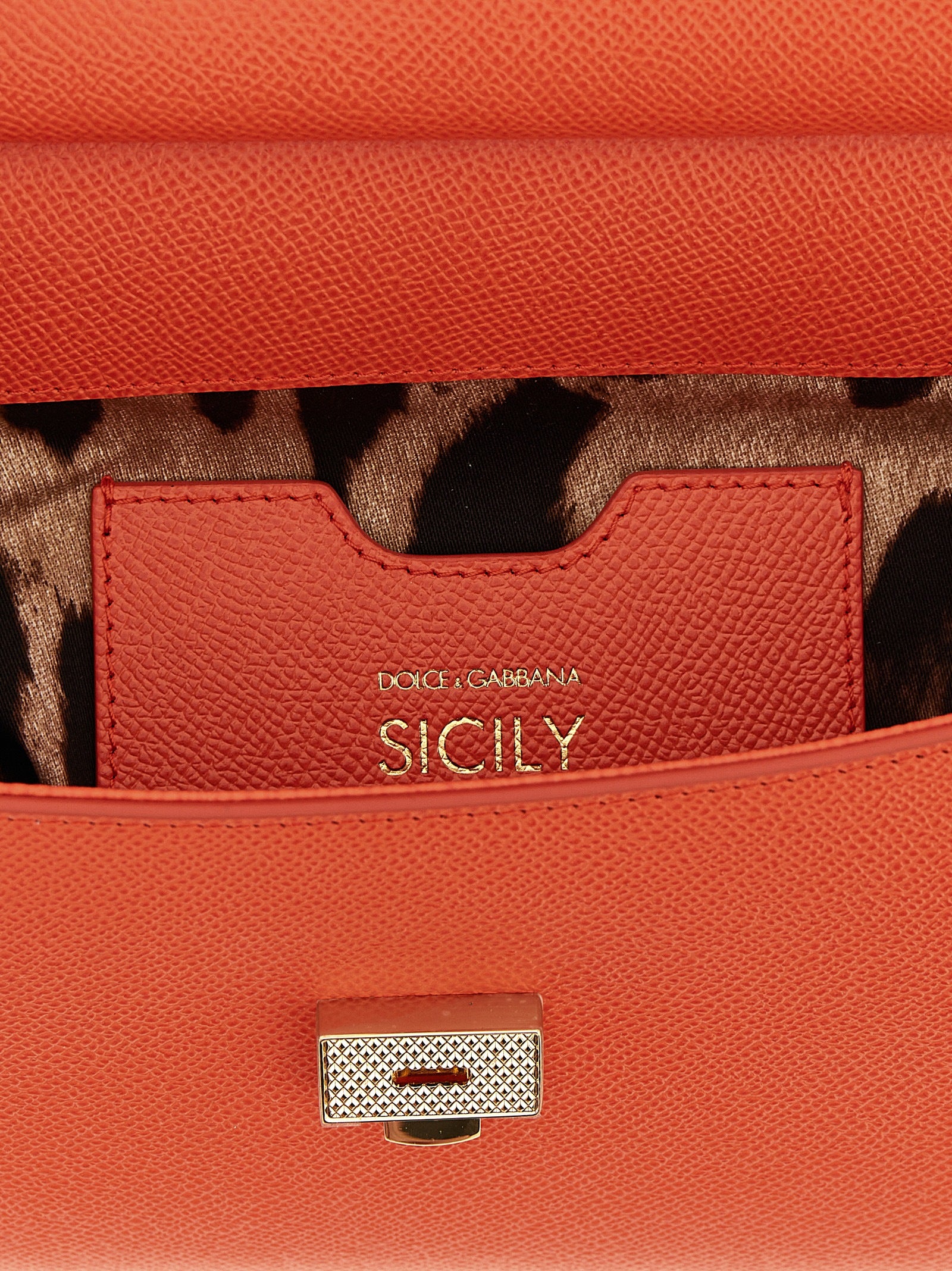 Dolce & Gabbana Orange Calfskin Handbag
