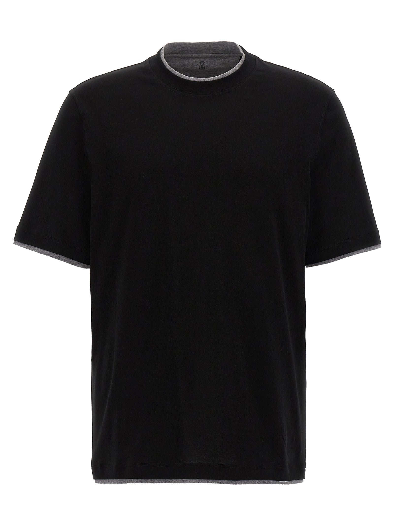 Discover the Brunello Cucinelli Black Cotton T-Shirt, a masterpiece of Italian craftsmanship that embodies timeless elegance and effortless luxury for the discerning individual.