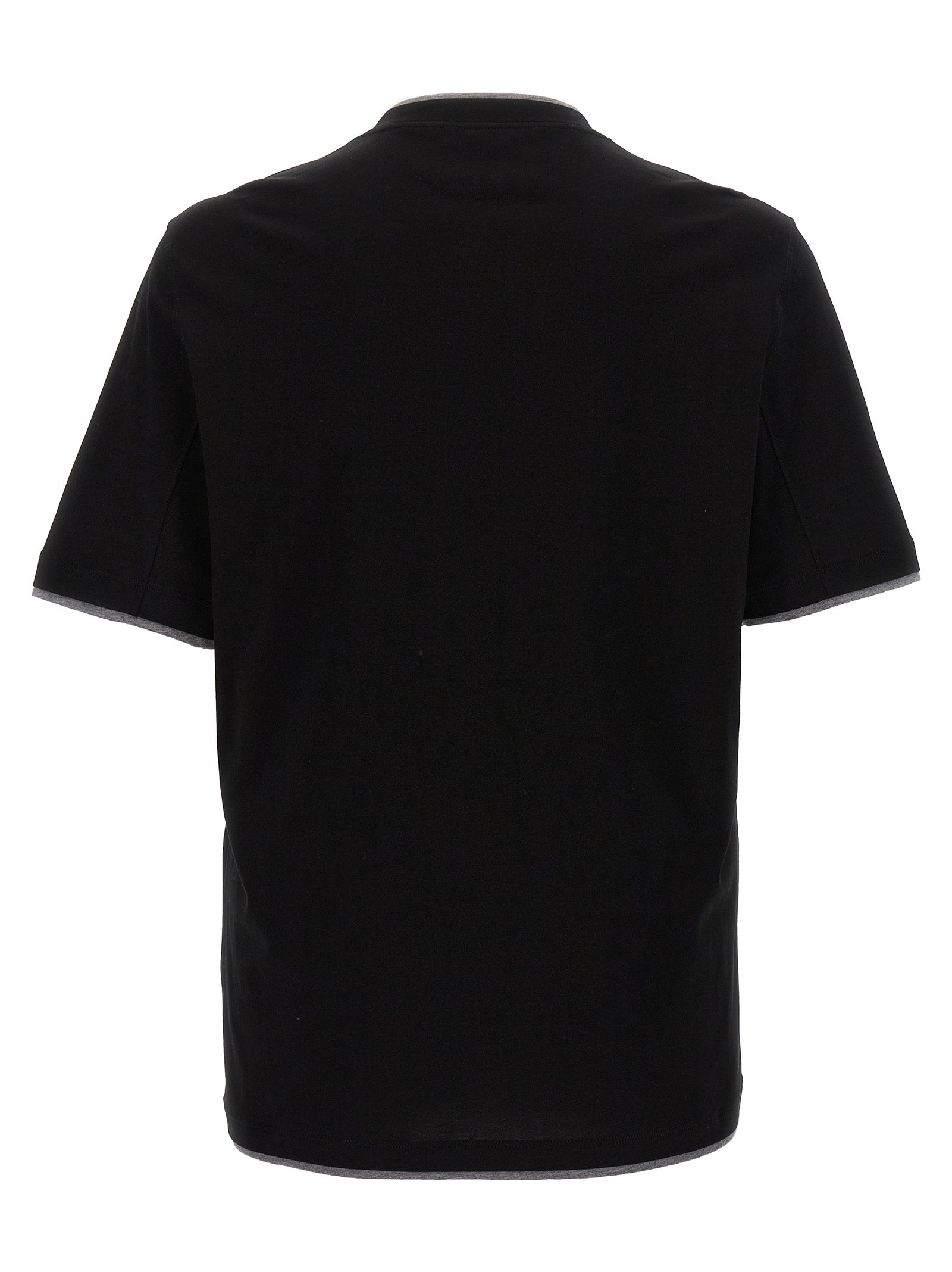 Discover the Brunello Cucinelli Black Cotton T-Shirt, a masterpiece of Italian craftsmanship that embodies timeless elegance and effortless luxury for the discerning individual.