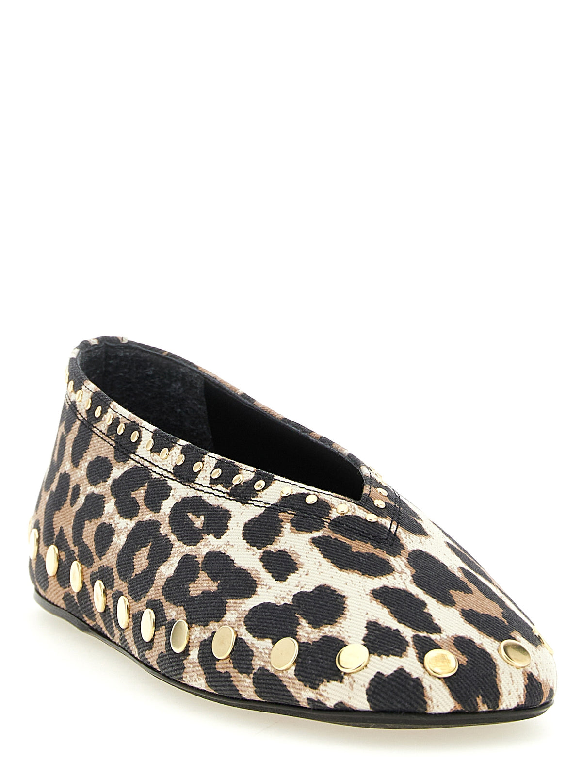 GANNI Multicolor Cotton Ballet Flats - Elevate Your Elegance