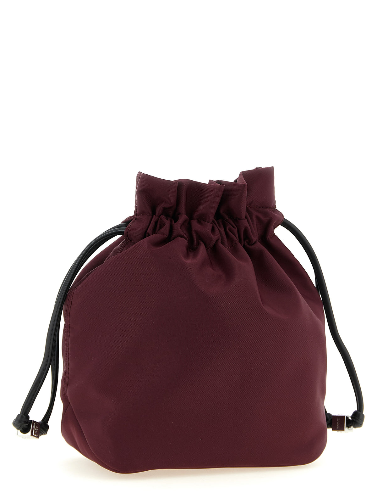 Ganni Bordeaux Recycled Polyamide Clutch Bag - Luxe Sustainability