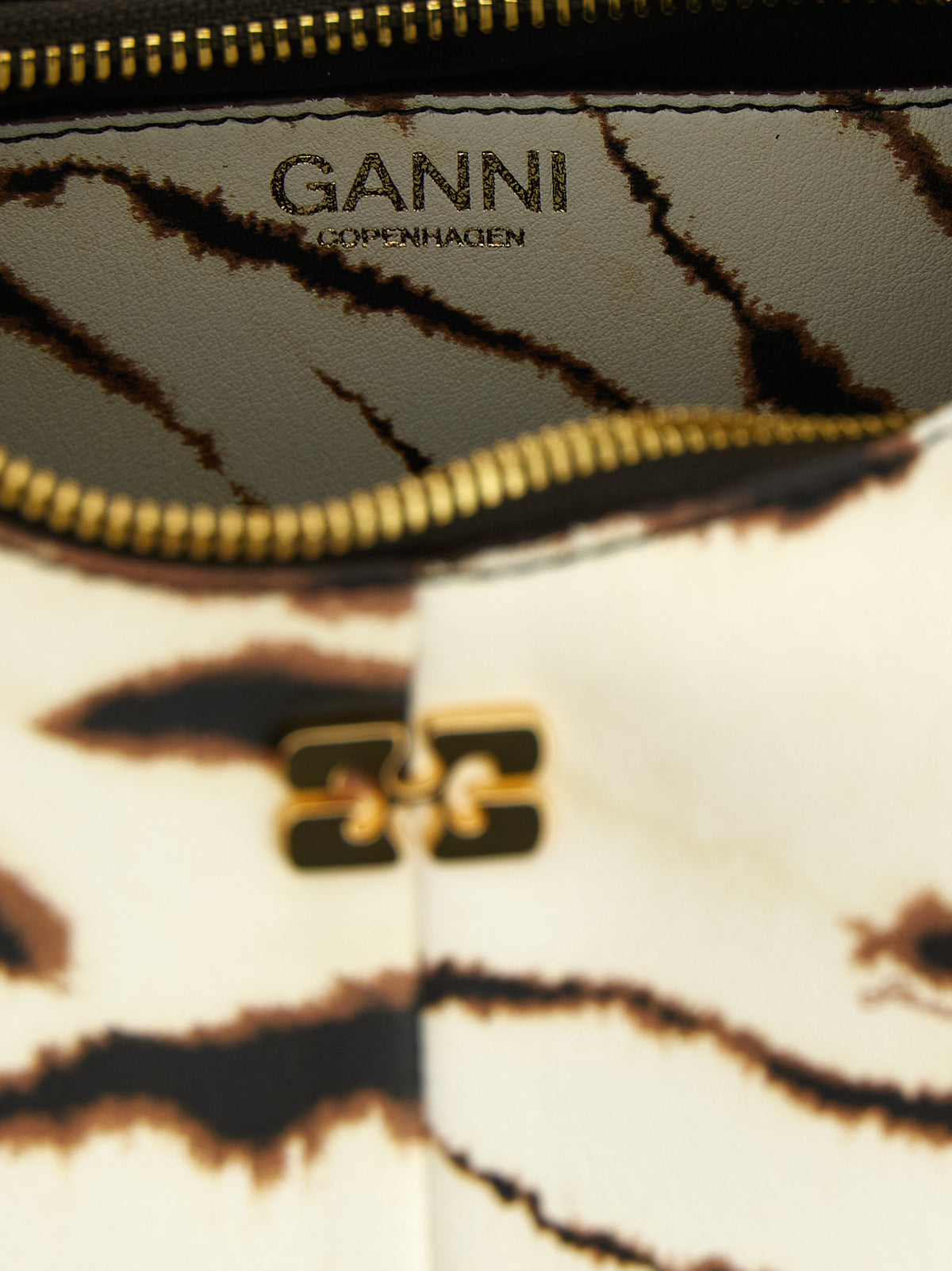 Ganni Mini Hobo Zebra Handbag - Chic Sustainable Luxury