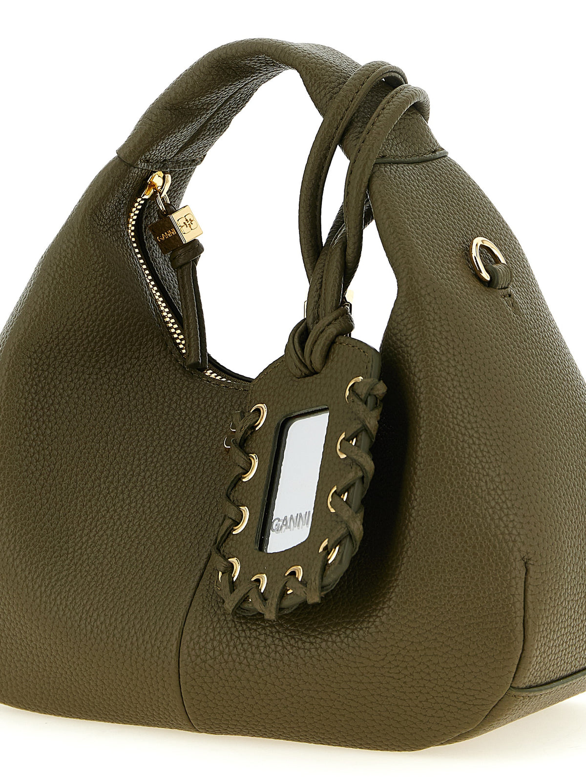Ganni Mini Hobo Handbag - Chic Bicolor Sustainable Luxury
