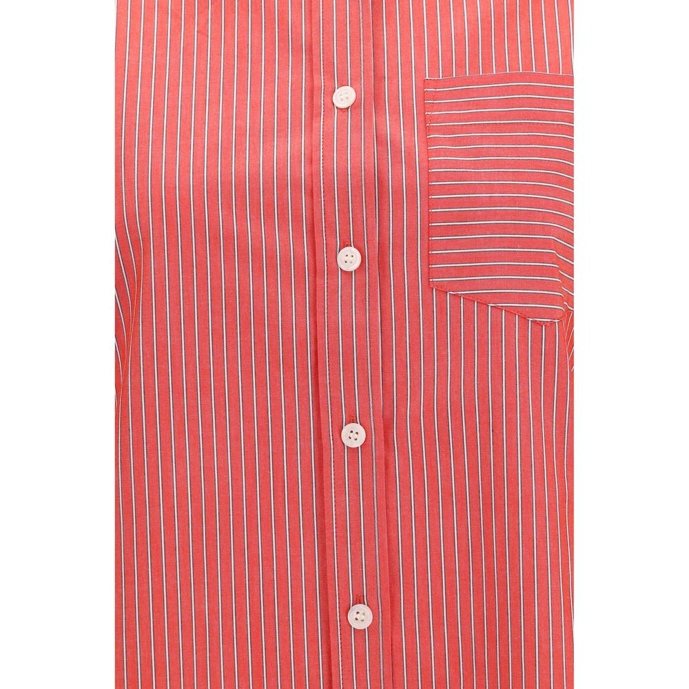 Ganni Red Cotton Blouse - Effortless Elegance for the Modern Wardrobe