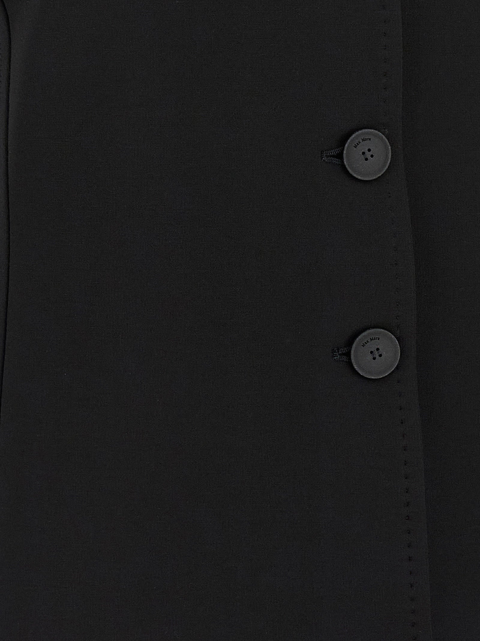 Max Mara Black Viscose Sleeveless Jacket