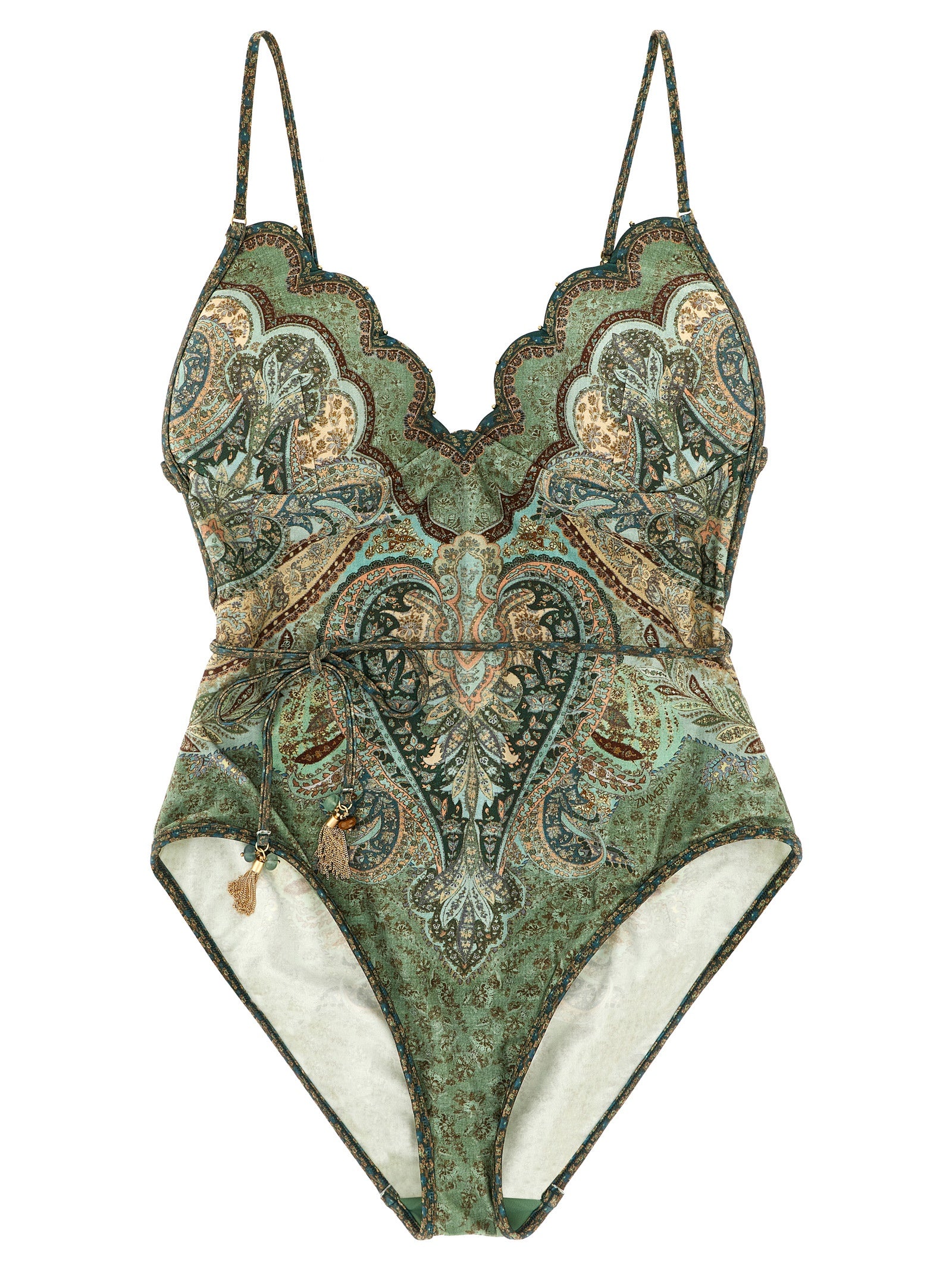 Zimmermann Bicolor Polyamide One-Piece Swimsuit