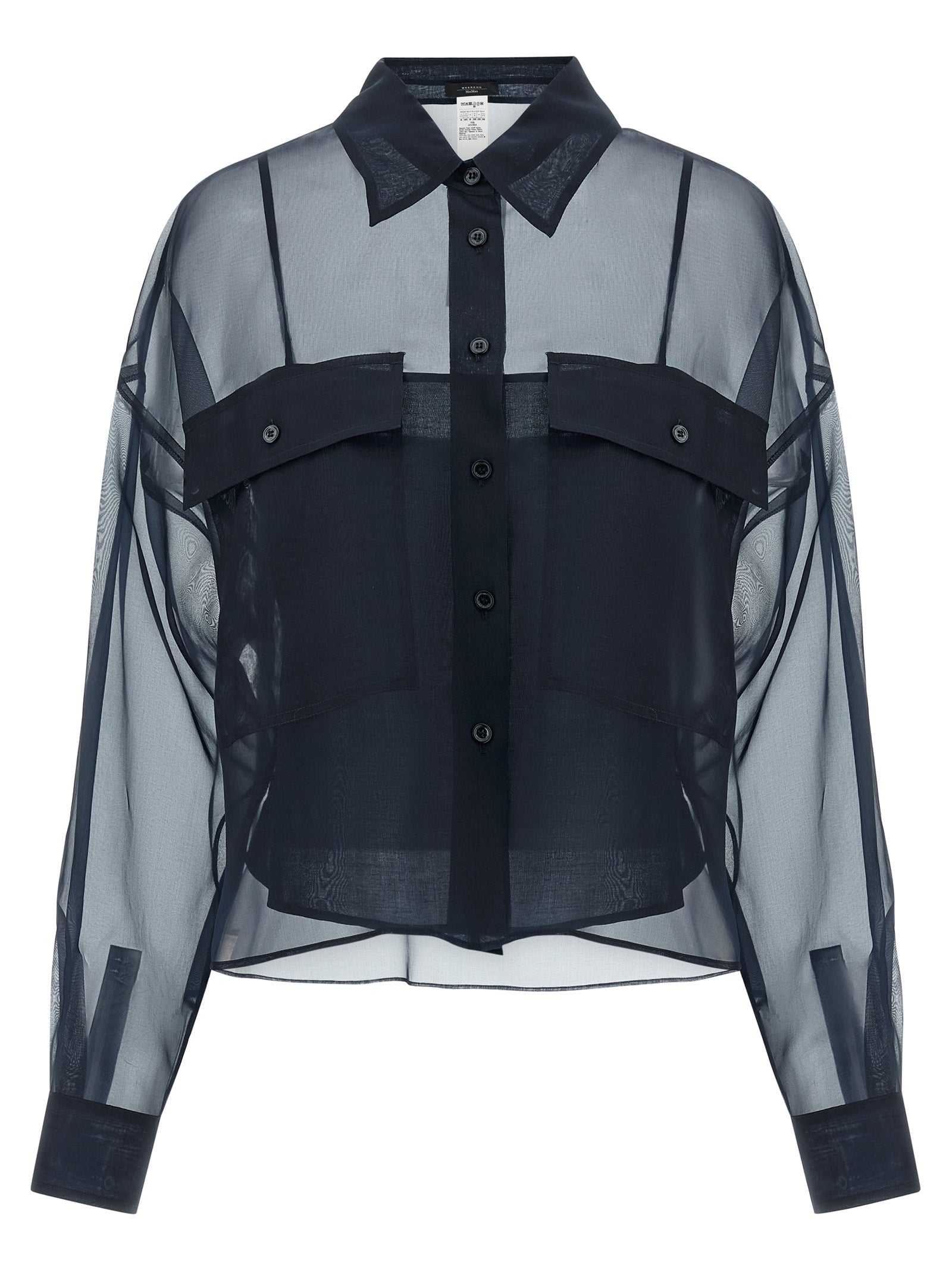 Max Mara Blue Cotton Blouse