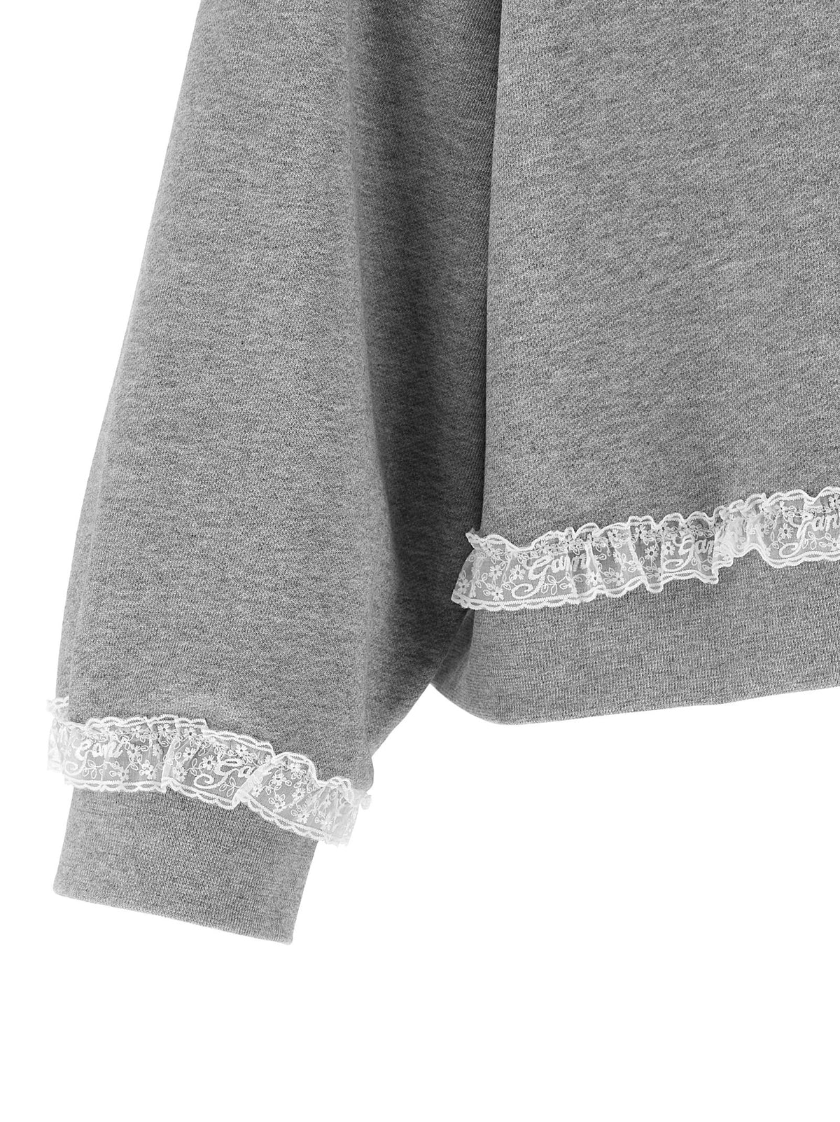 Ganni Gray Organic Cotton Sweatshirt - Effortless Luxe Style