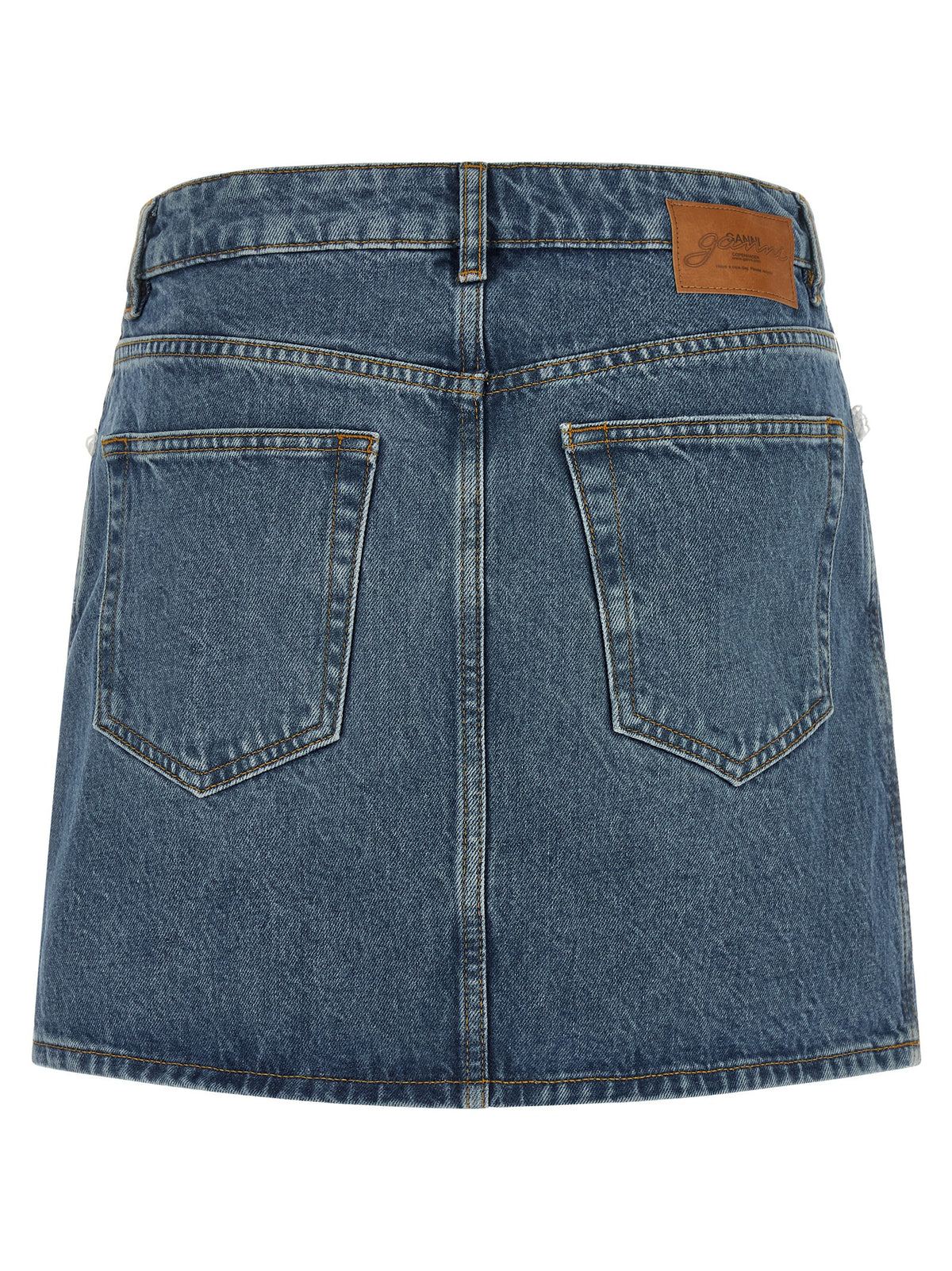 Ganni Blue Cotton Long Skirt - Timeless Elegance Redefined