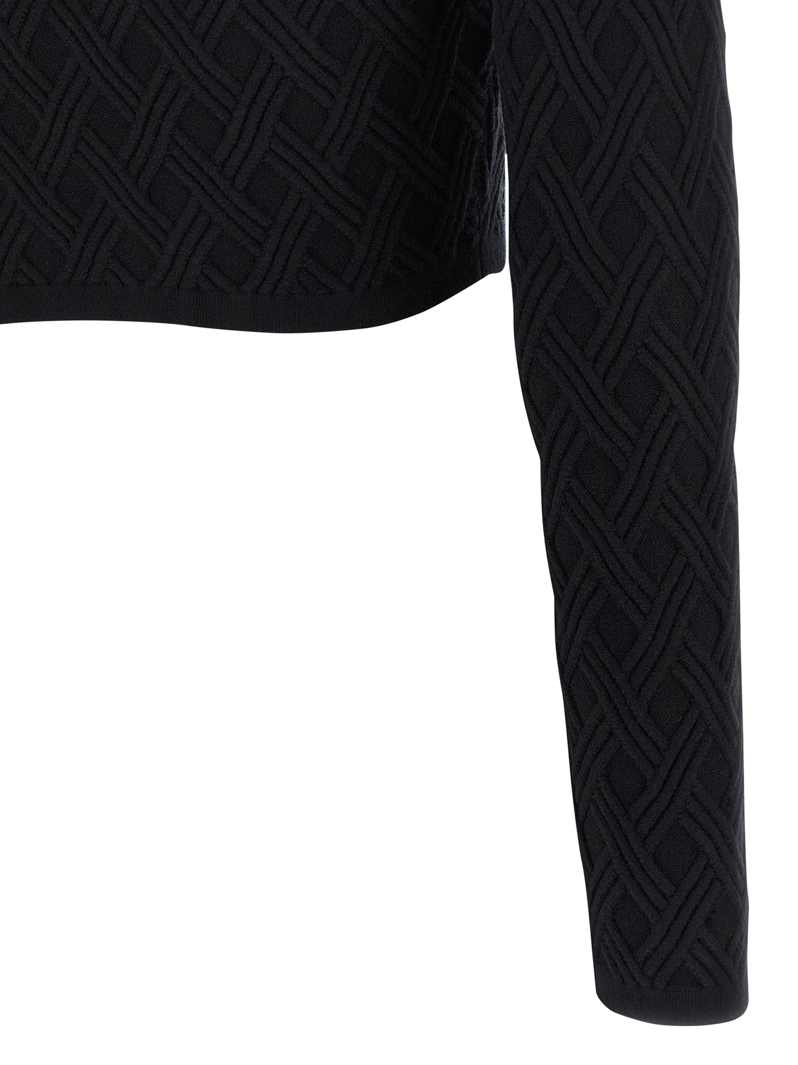 Elisabetta Franchi Black Viscose Cardigan